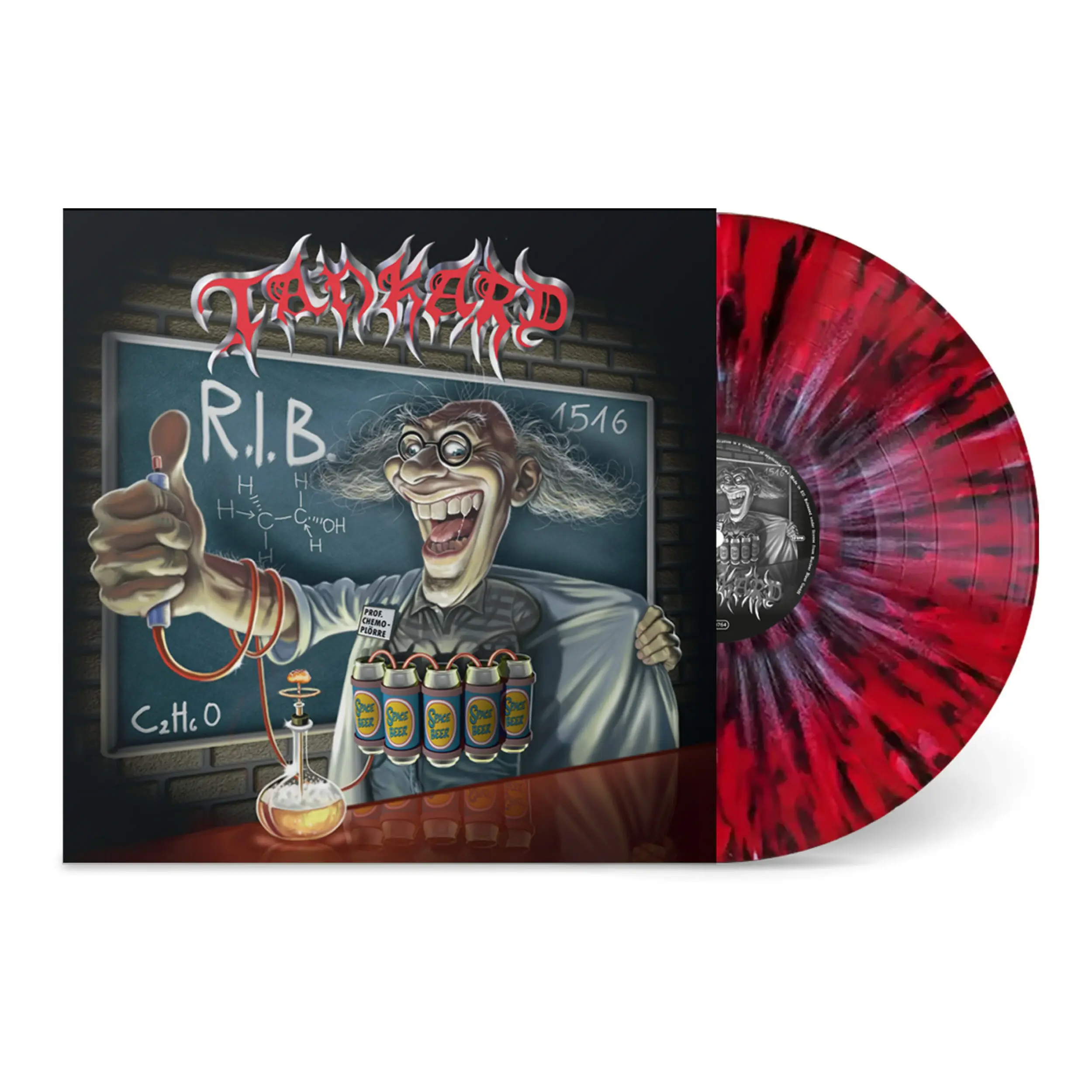 TANKARD · R.I.B. | RED/WHITE/BLACK SPLATTER DLP TANKARD · R.I.B. | RED/WHITE/BLACK SPLATTER DLP (Thrash Metal Vinyl)