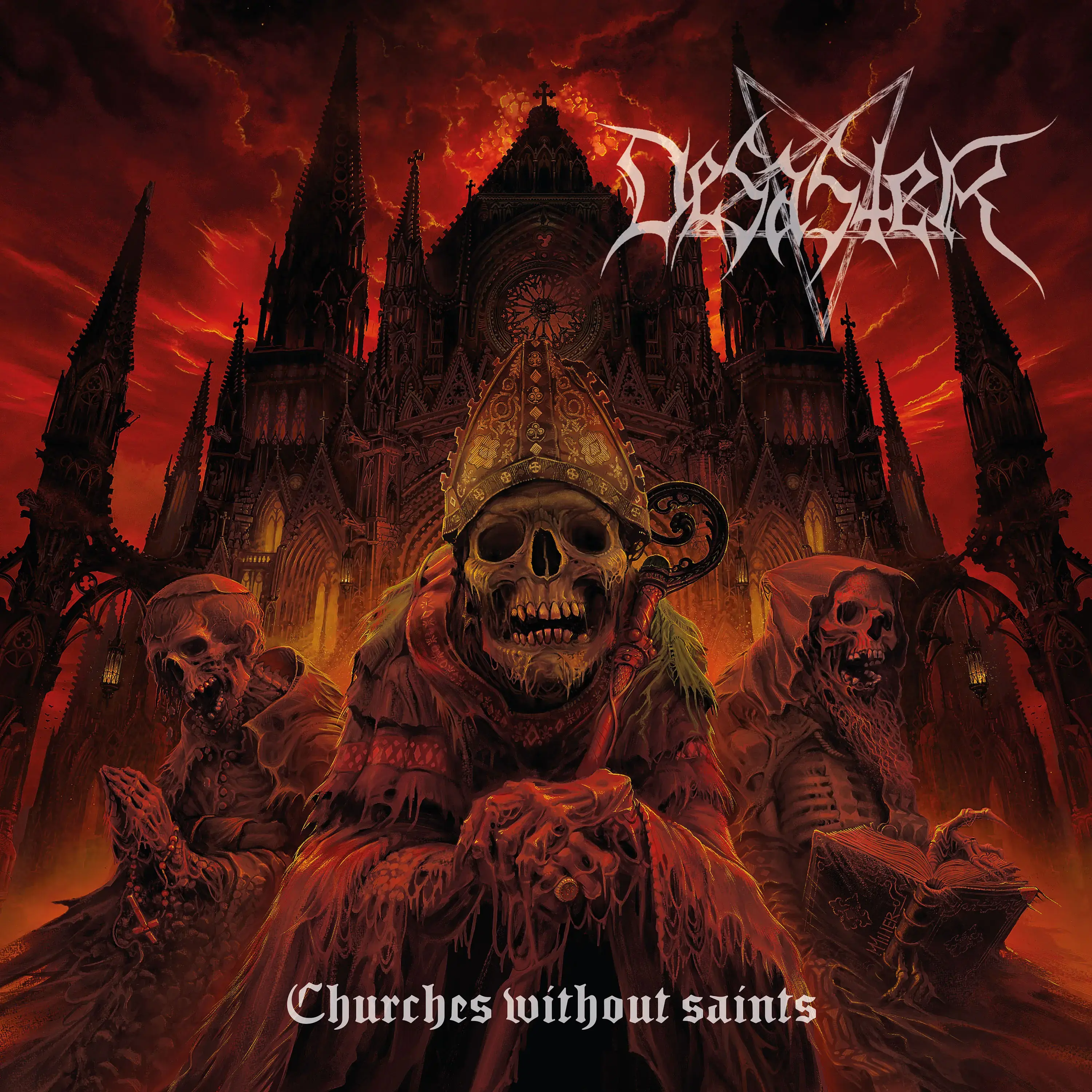 DESASTER · Churches Without Saints | BLACK LP · Picture 1 DESASTER · Churches Without Saints | BLACK LP (Thrash Metal/Black Metal Vinyl) · Picture 1