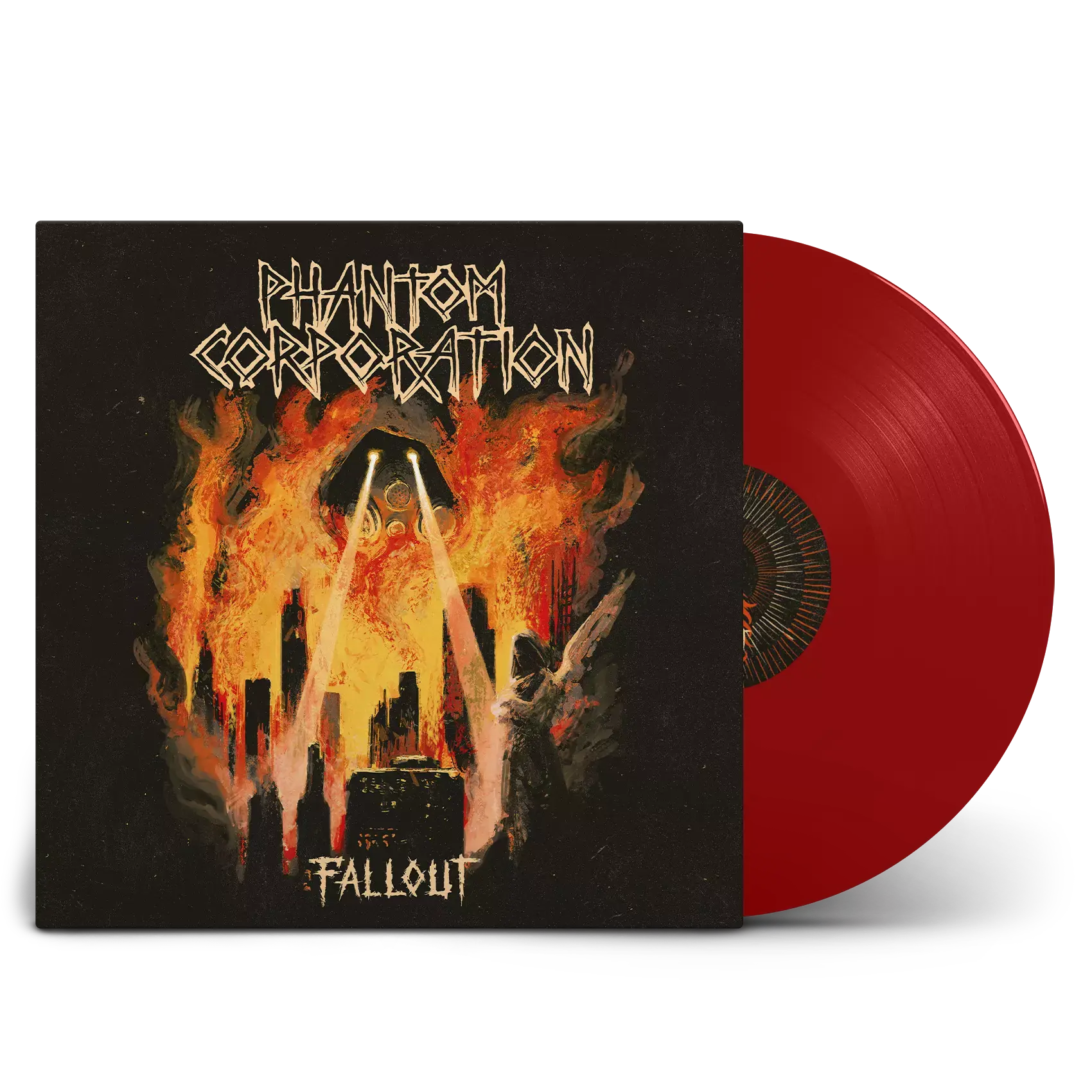 PHANTOM CORPORATION - Fallout · TRANSPARENT RED LP PHANTOM CORPORATION - Fallout · TRANSPARENT RED LP (Death Metal Vinyl)