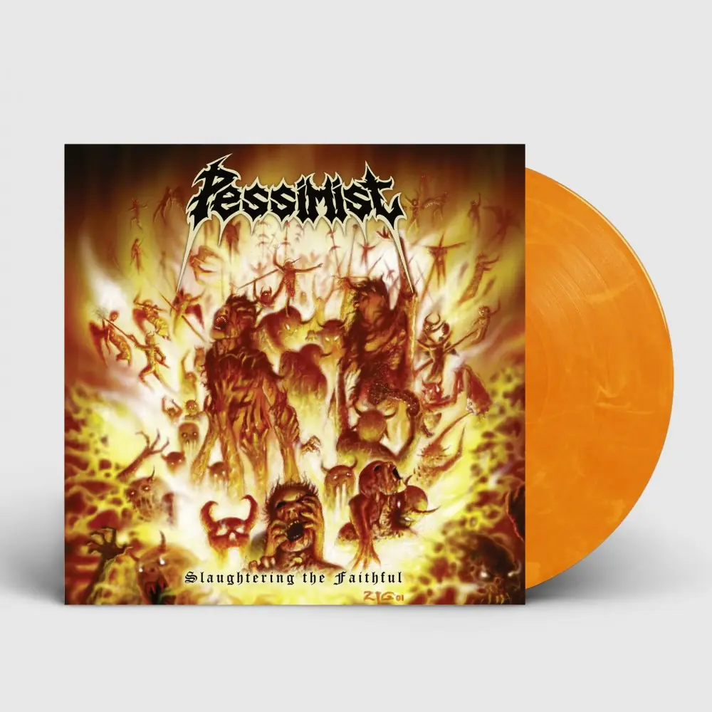 PESSIMIST - Slaughtering The Faithful · YELLOW/RED/ORANGE LP