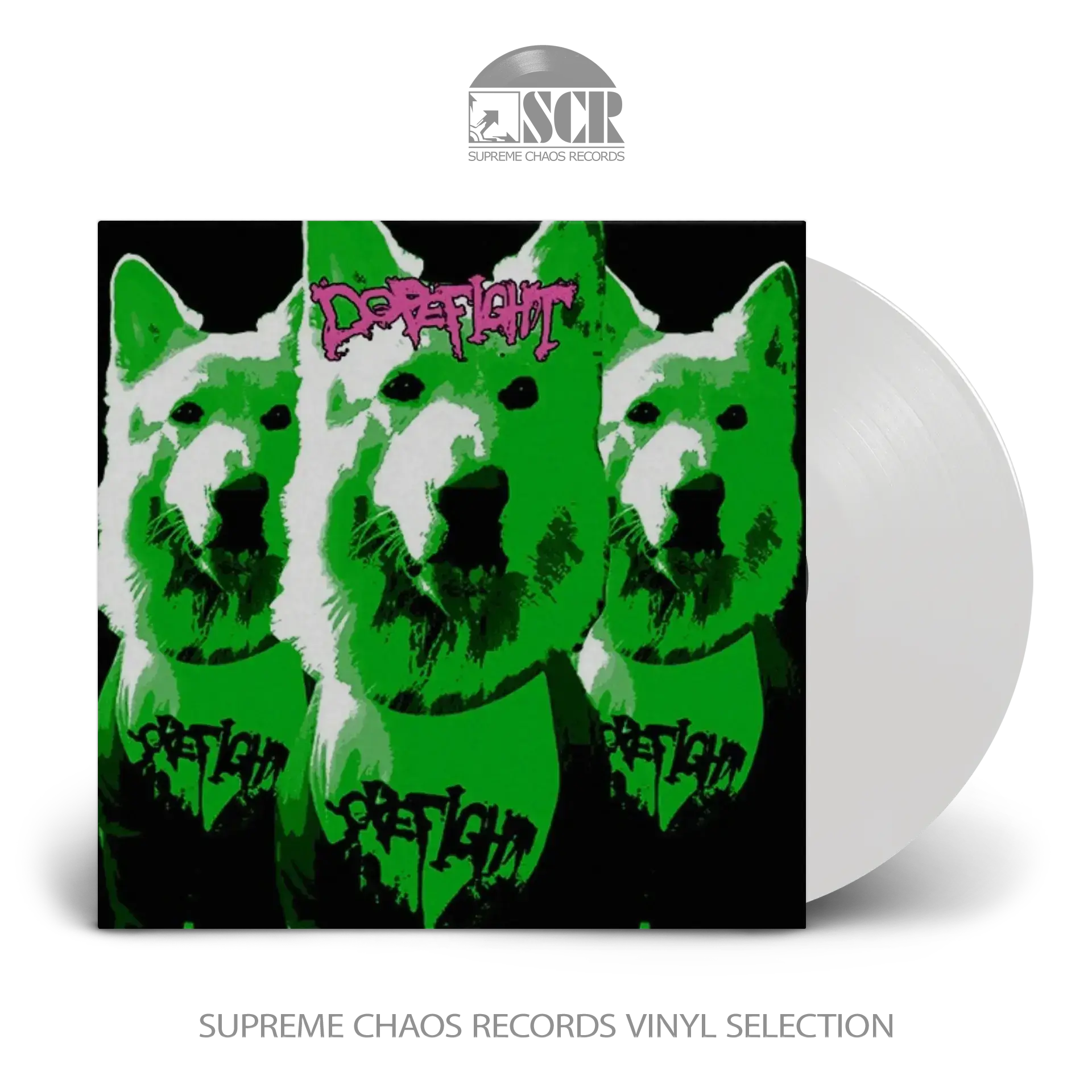 DOPEFIGHT / LEX RHINO - Split · WHITE LP (Stoner Rock/Doom Metal Vinyl)
