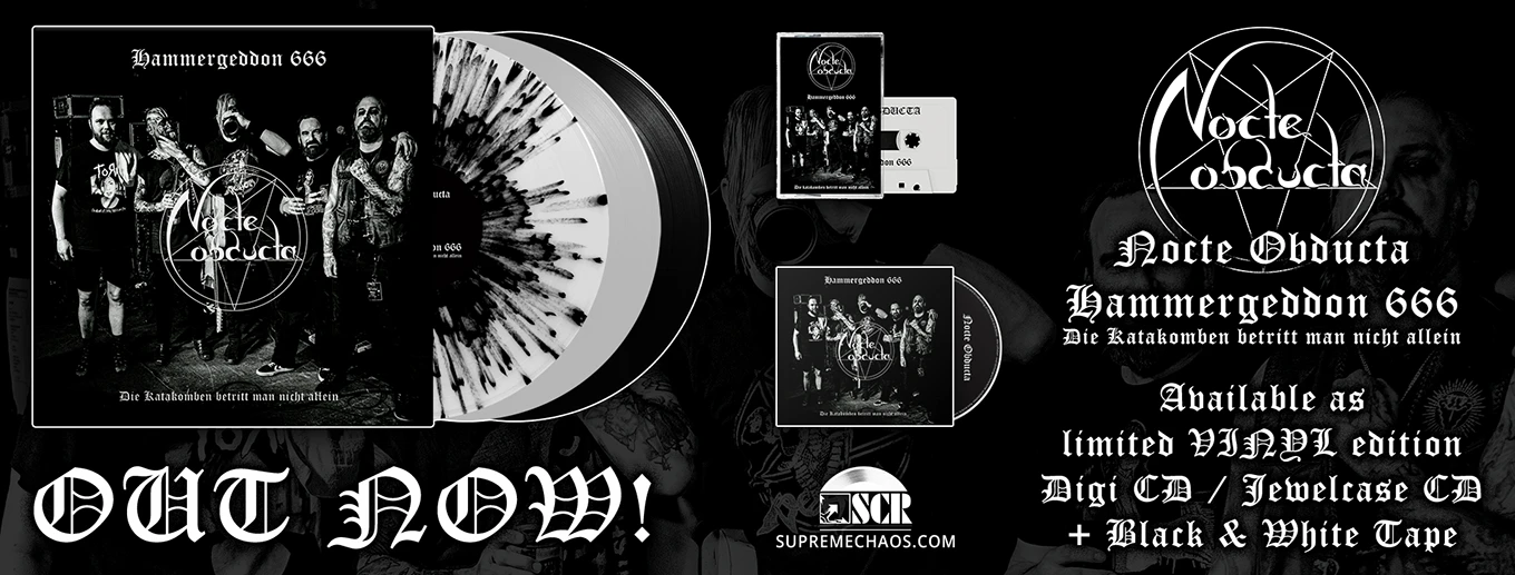 Nocte Obducta - Hammergeddon 666 - Die Katakomben betritt man nicht allein - Out Now! Nocte Obducta - Hammergeddon 666 - Die Katakomben betritt man nicht allein - Out Now!
