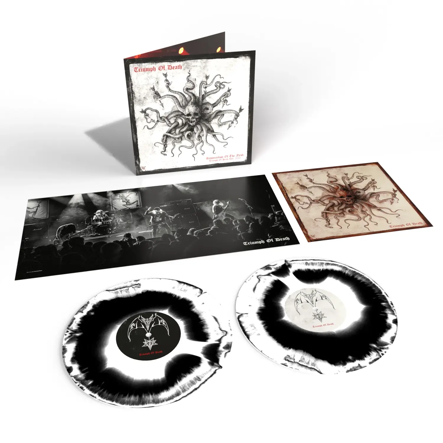 TRIUMPH OF DEATH · Resurrection Of The Flesh | BLACK/WHITE SWIRL 2LP (Death Metal/Black Metal Vinyl)