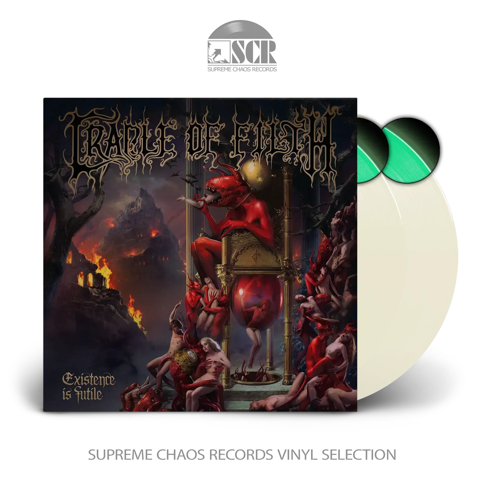 CRADLE OF FILTH - Existence Is Futile · GLOW IN THE DARK 2LP (Black Metal Vinyl)