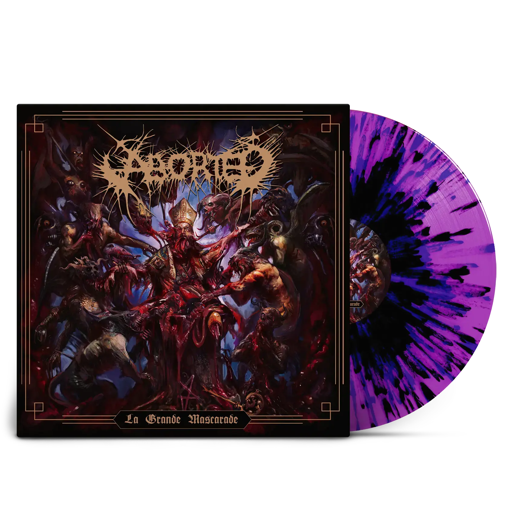 ABORTED - La Grande Mascarade · TRANSPARENT VIOLET/BLUE/BLACK SPLATTER LP (Death Metal/Grindcore Vinyl)