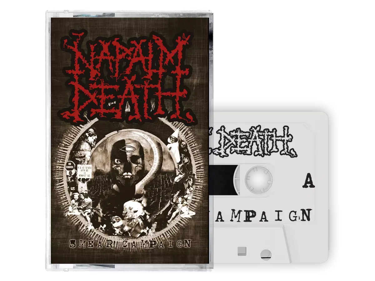 NAPALM DEATH · Smear Campaign | WHITE TAPE NAPALM DEATH · Smear Campaign | WHITE TAPE (Grindcore Tapes)