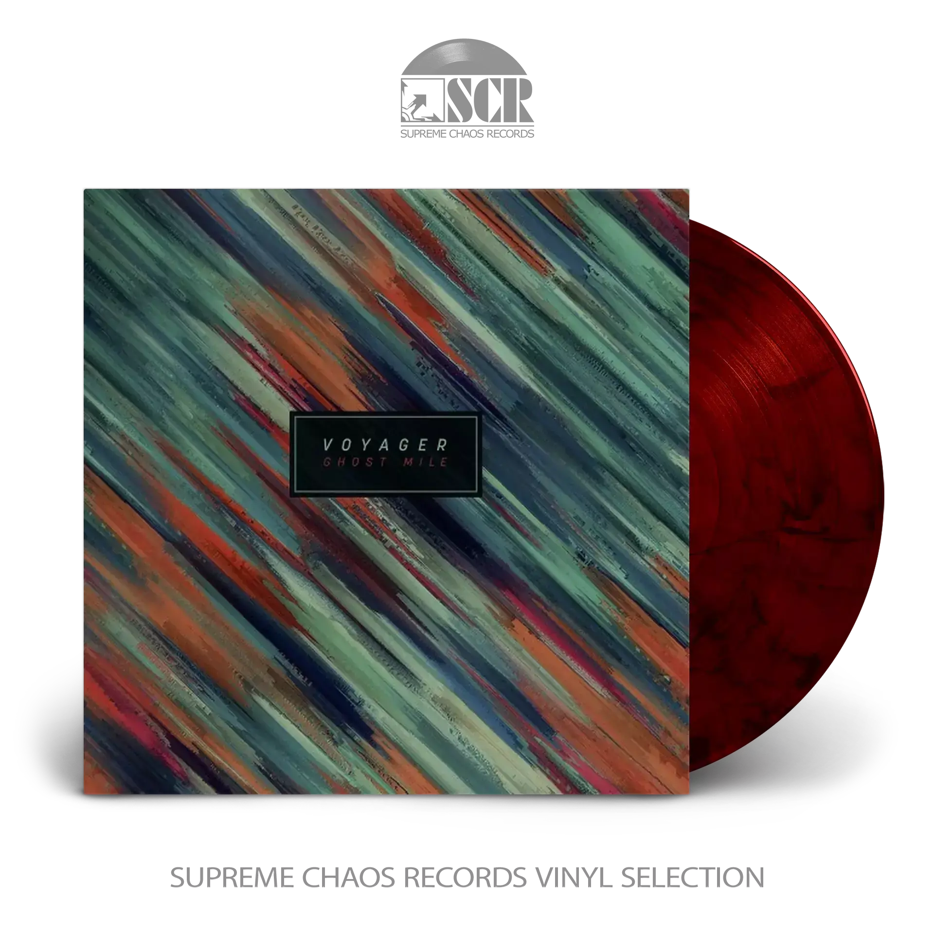 VOYAGER - Ghost Mile · RED/BLACK MARBLED LP VOYAGER - Ghost Mile · RED/BLACK MARBLED LP (Progressive Metal Vinyl)