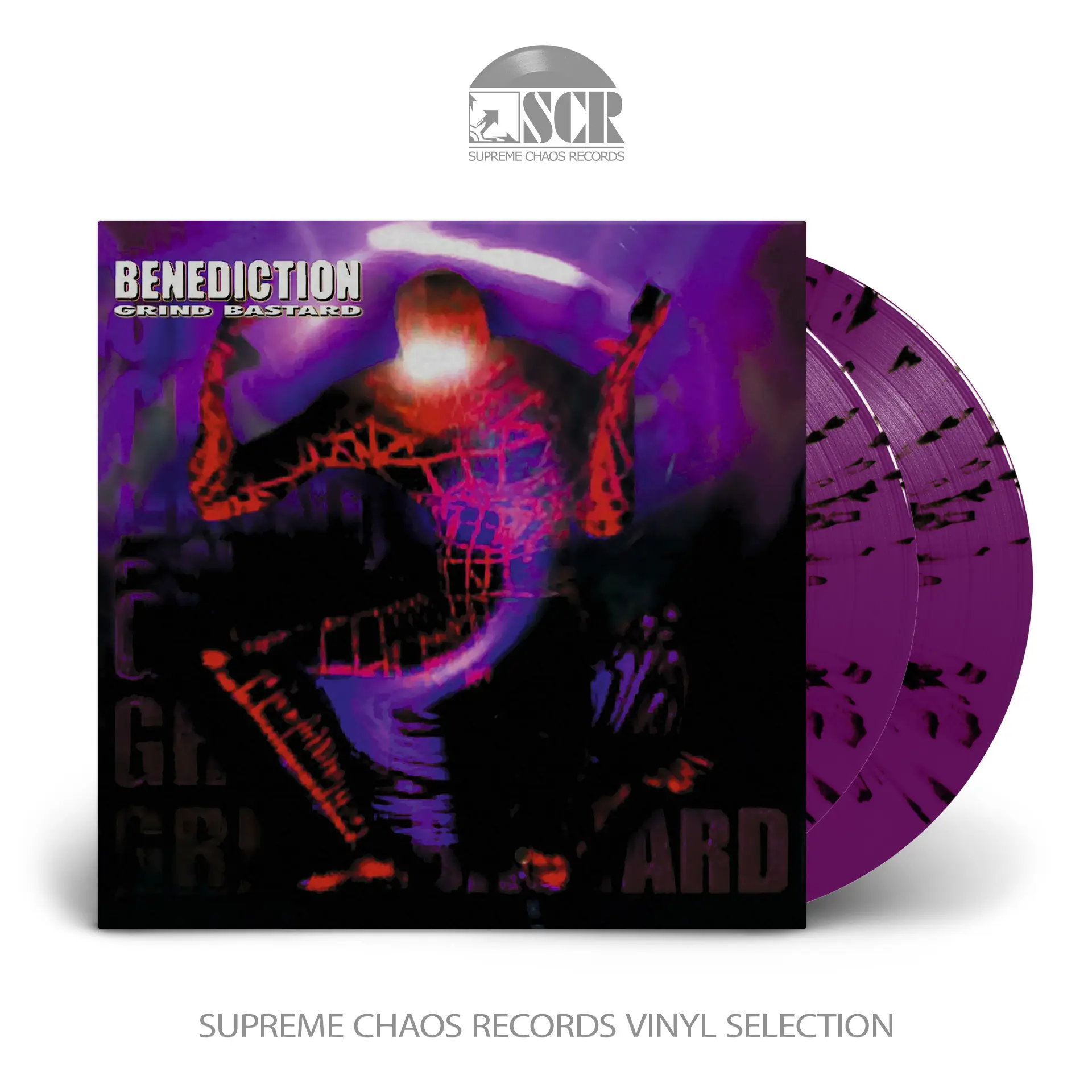 BENEDICTION - Grind Bastard · PURPLE/BLACK 2LP BENEDICTION - Grind Bastard · PURPLE/BLACK 2LP (Death Metal Vinyl)