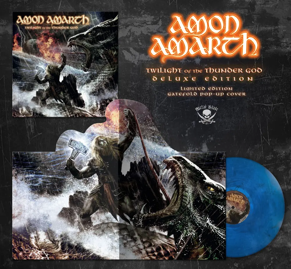 AMON AMARTH - Twilight Of The Thunder God · BLUE/BLACK/WHITE POPUP VINYL LP (Death Metal Vinyl)
