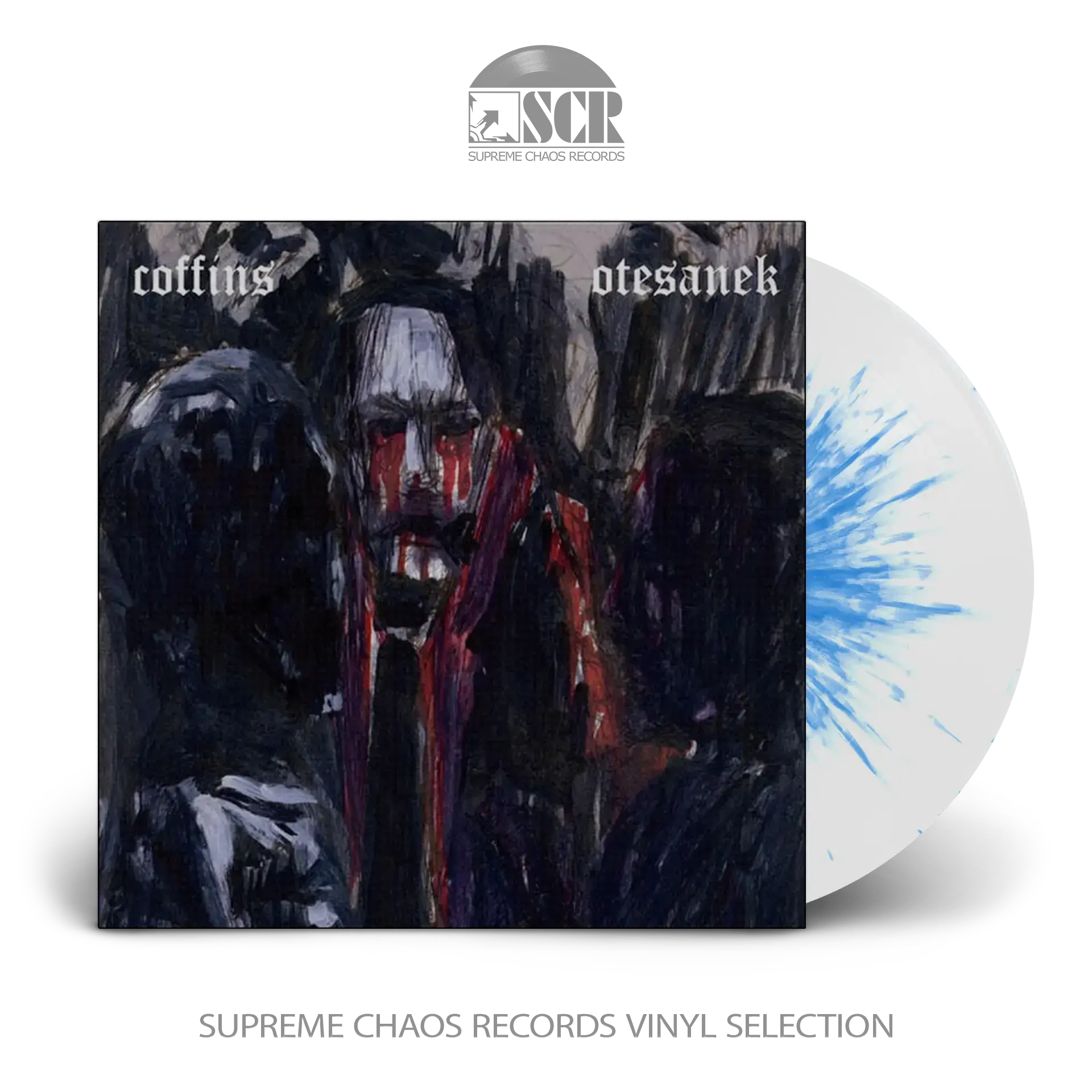 COFFINS / OTESANEK - Split · CLEAR/BLUE LP COFFINS / OTESANEK - Split · CLEAR/BLUE LP (Death Metal Vinyl)