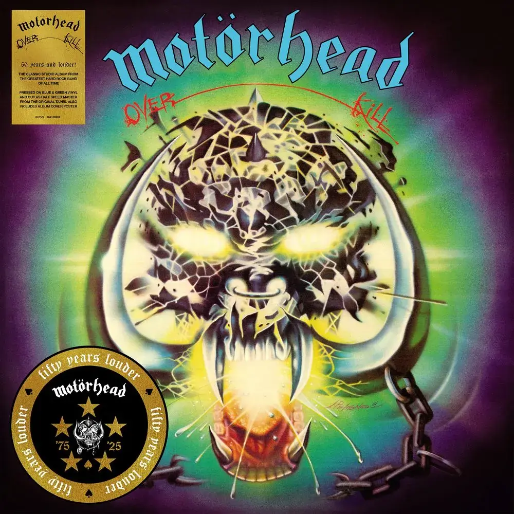 MOTÖRHEAD - Overkill (50 Years) · BLUE/TURQUOISE LP · Picture 1 MOTÖRHEAD - Overkill (50 Years) · BLUE/TURQUOISE LP (Metal Vinyl) · Picture 1