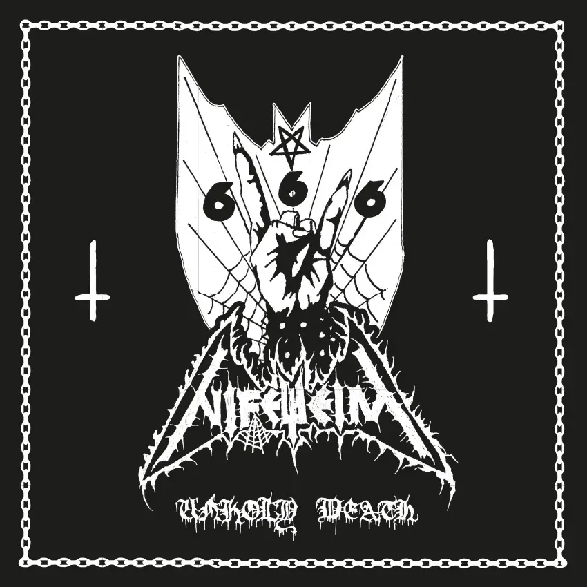 NIFELHEIM · Unholy Death | SILVER LP (Black Metal Vinyl) · Picture 1