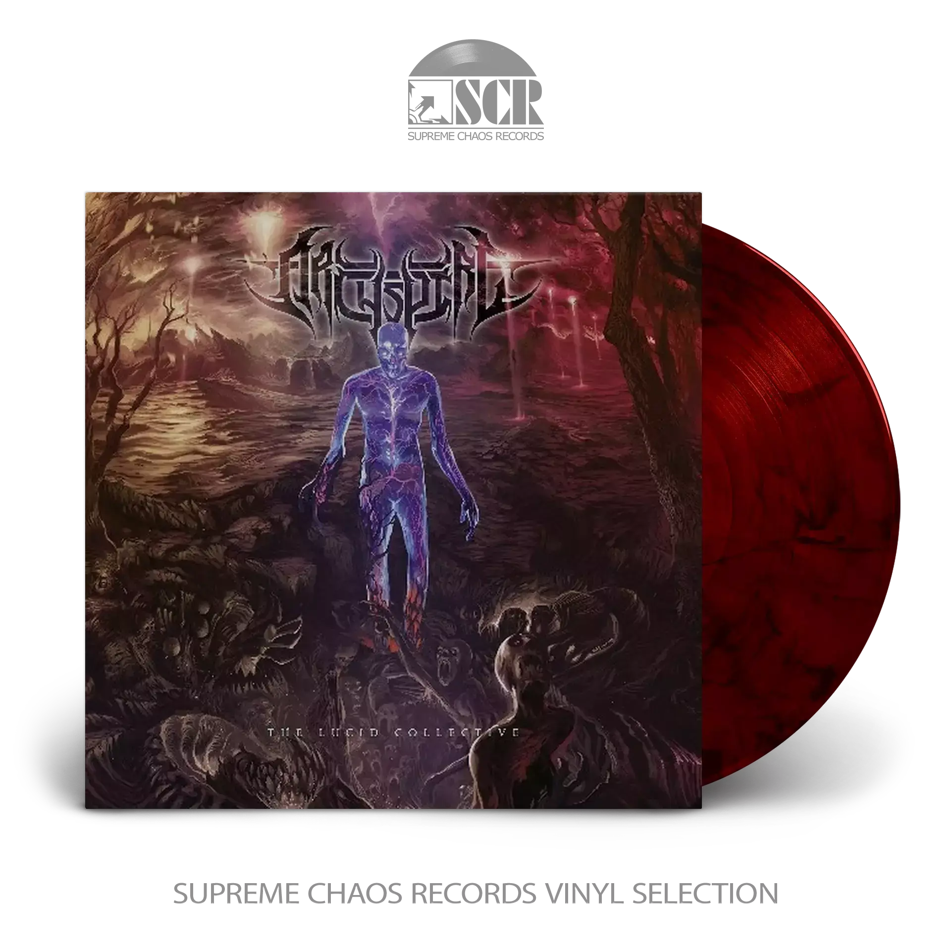 ARCHSPIRE - The Lucid Collective · TRANSPARENT RED/BLACK MARBLED LP