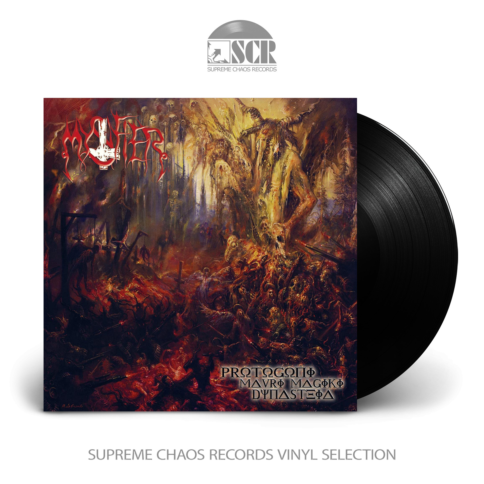 MYSTIFIER - Protogoni Mavri Magiki Dynasteia · BLACK LP MYSTIFIER - Protogoni Mavri Magiki Dynasteia · BLACK LP (Black Metal Vinyl)