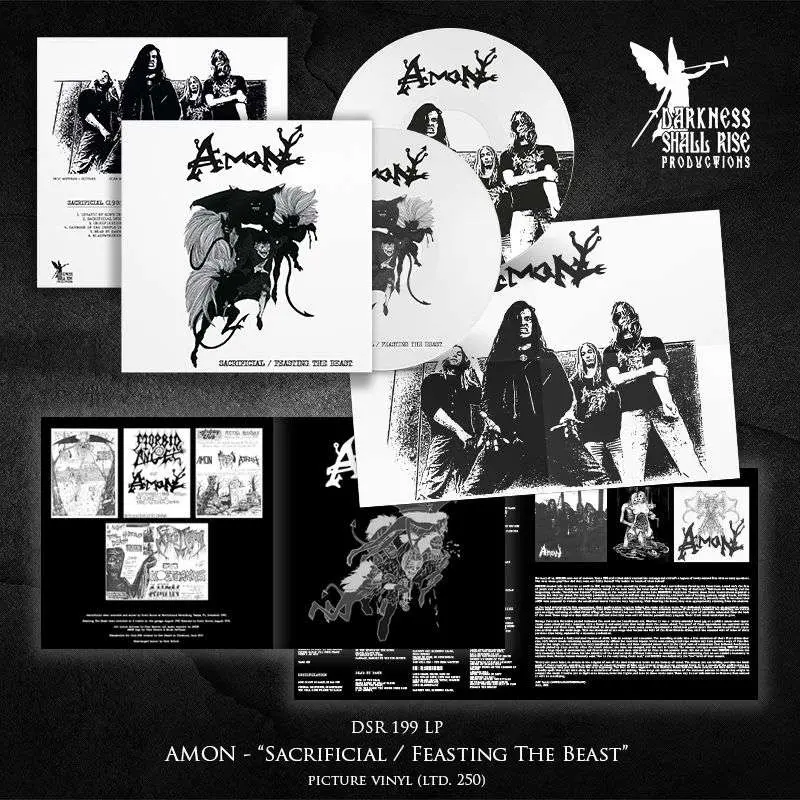 AMON · Sacrificial / Feasting The Beast | PICTURE LP (Death Metal Vinyl)