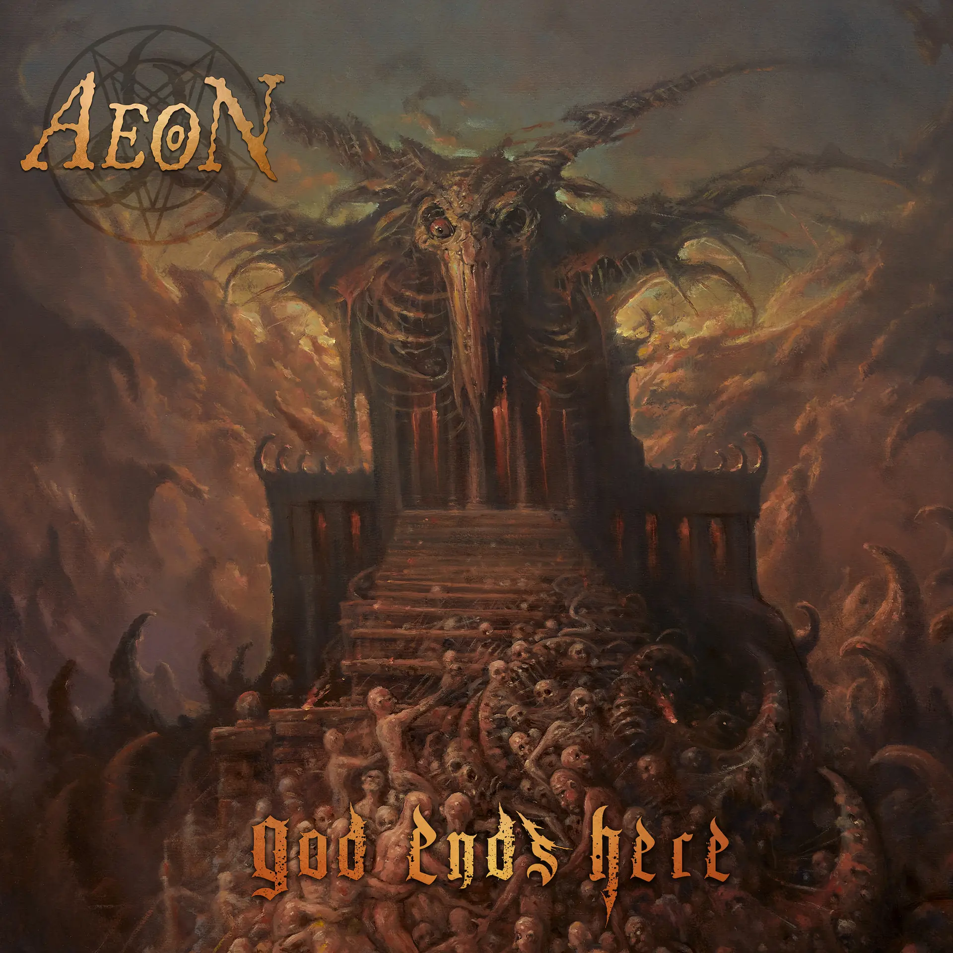 AEON - God Ends Here · BLACK LP · Picture 1 AEON - God Ends Here · BLACK LP (Death Metal Vinyl) · Picture 1