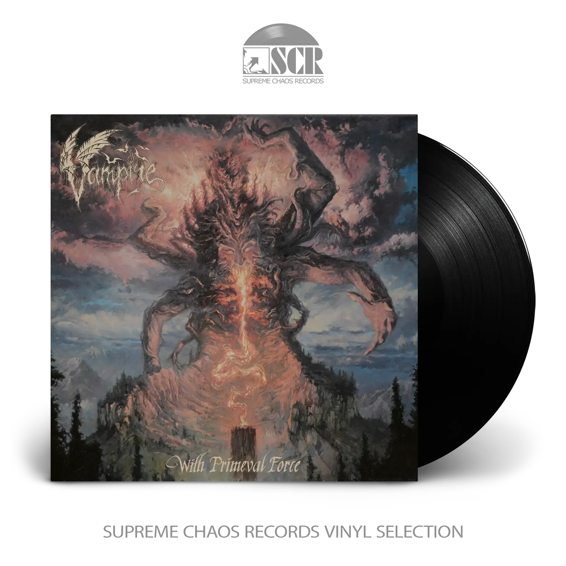 Primeval Vampire Vampire · With Primeval Force | Deluxe Black LP Vinyl record