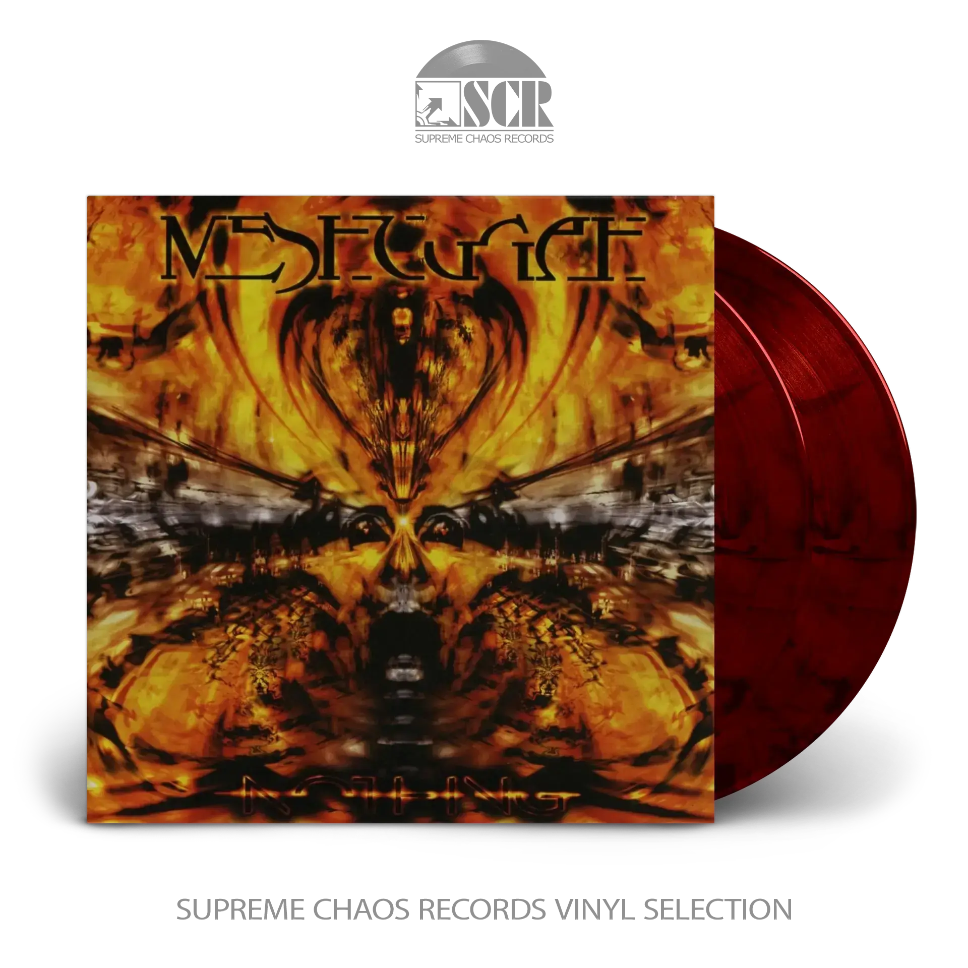 MESHUGGAH · Nothing | RED OPAQUE/BLACK MARBLED 2LP MESHUGGAH · Nothing | RED OPAQUE/BLACK MARBLED 2LP (Progressive Metal Vinyl)