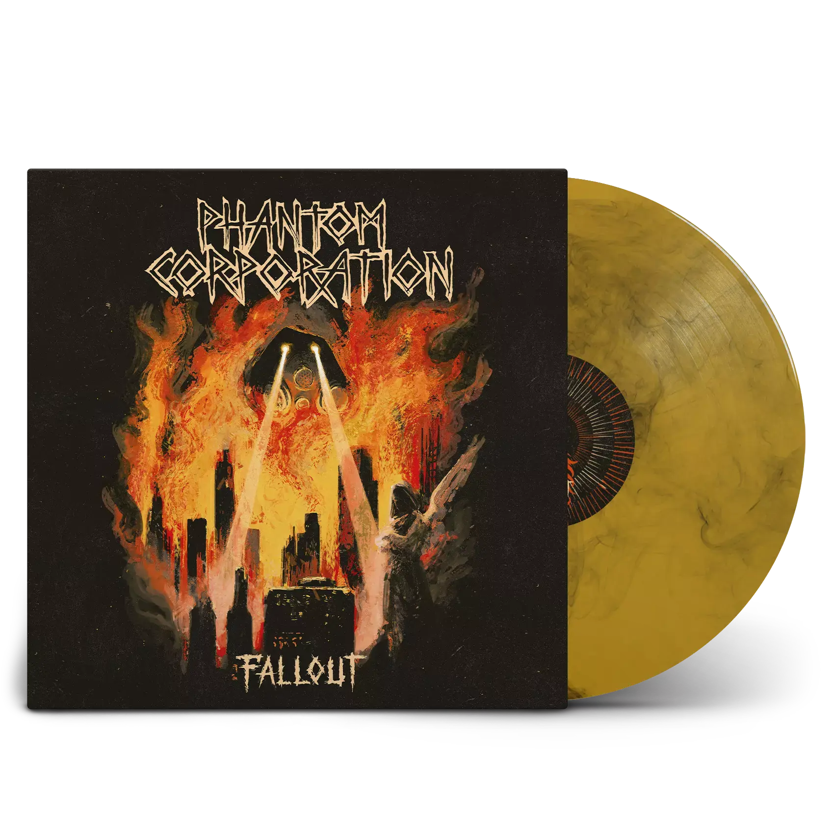PHANTOM CORPORATION · Fallout | ORANGE/BLACK LP PHANTOM CORPORATION · Fallout | ORANGE/BLACK LP (Death Metal Vinyl)