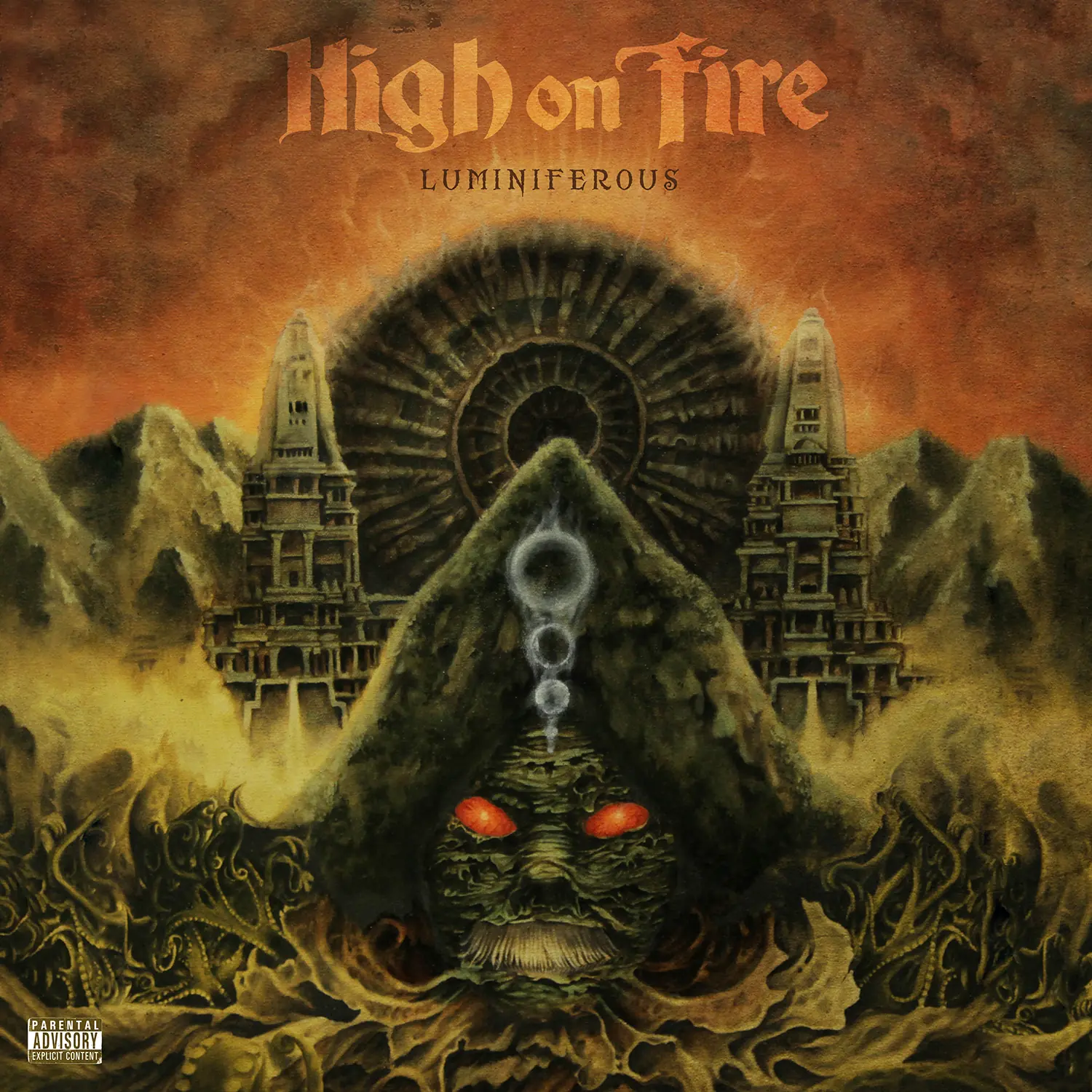 HIGH ON FIRE · Luminiferous | OLIVE GREEN DLP · Picture 1 HIGH ON FIRE · Luminiferous | OLIVE GREEN DLP (Stoner Rock Vinyl) · Picture 1