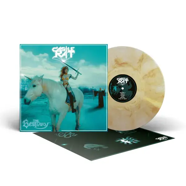 CASTLE RAT - The Bestiary · CITRINE WHITE/ORANGE MARBLED LP (Heavy Metal/Epic Metal Vinyl)