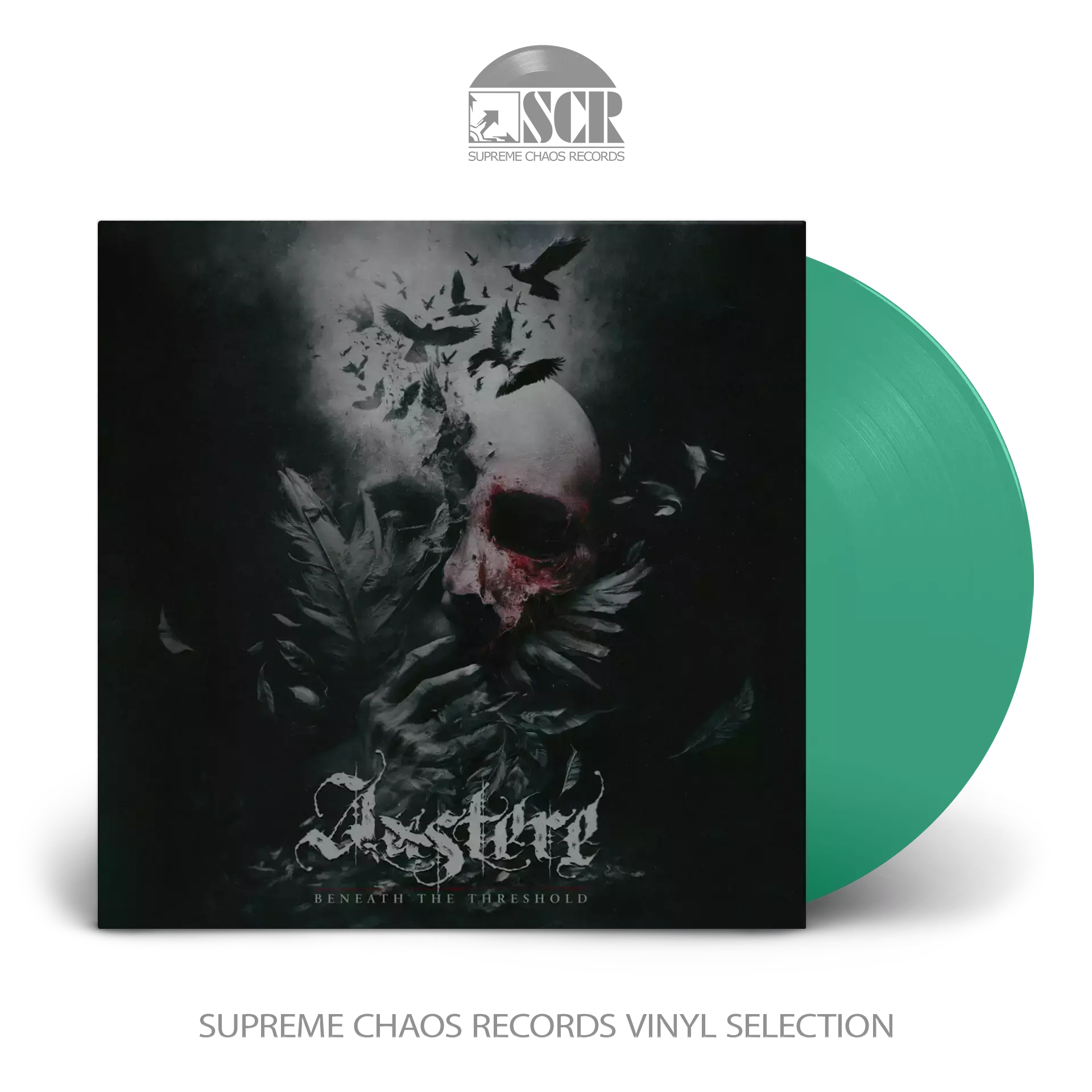 AUSTERE - Beneath The Threshold · TRANSPARENT PETROL LP AUSTERE - Beneath The Threshold · TRANSPARENT PETROL LP (Black Metal Vinyl)