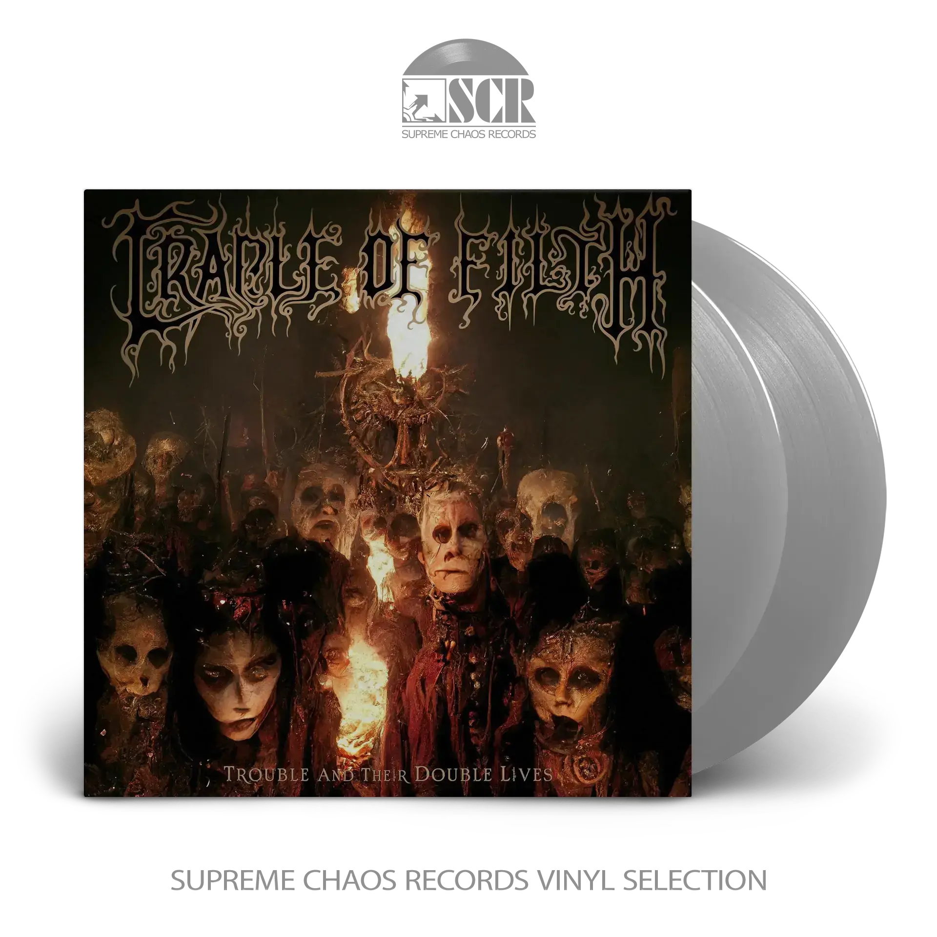 CRADLE OF FILTH · Trouble And Their Double Lives | SILVER 2LP CRADLE OF FILTH · Trouble And Their Double Lives | SILVER 2LP (Black Metal/Gothic Metal Vinyl)