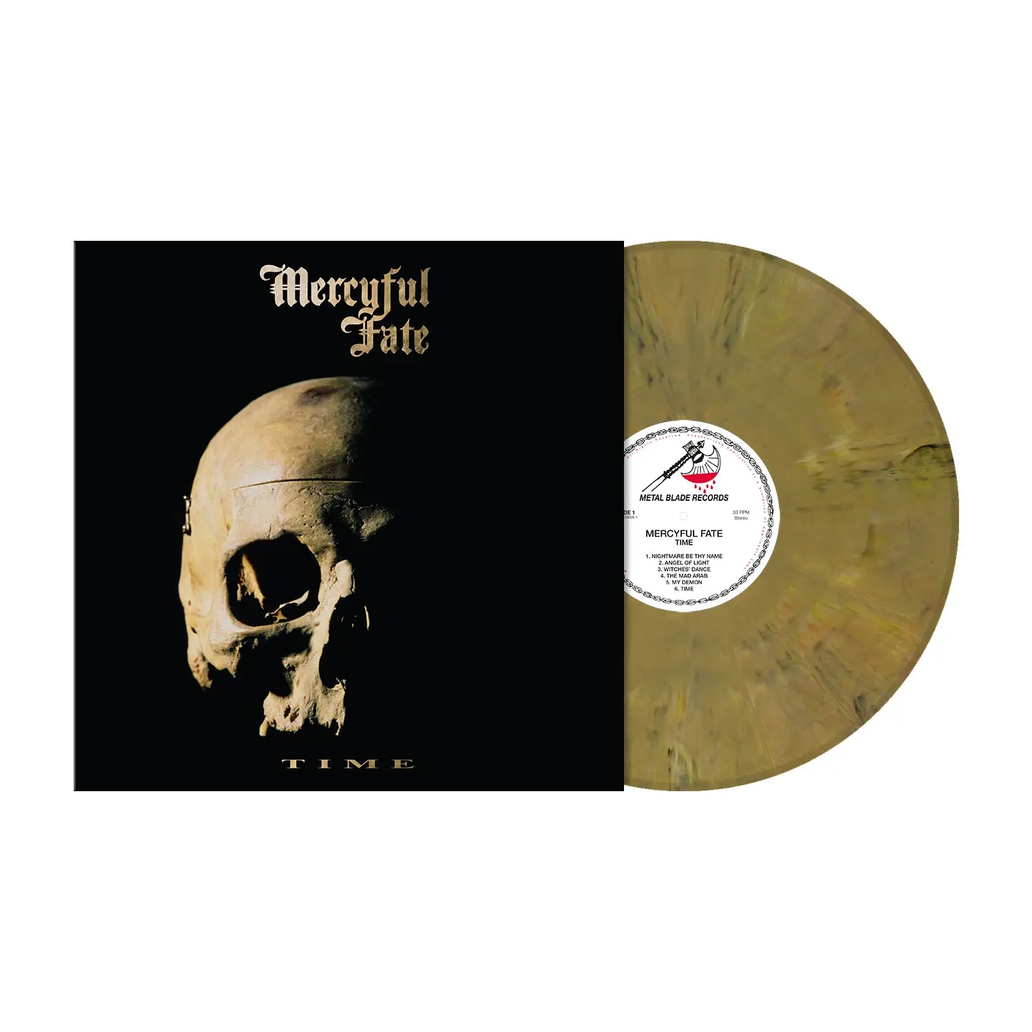 MERCYFUL FATE - Time (Re-Issue) · BEIGE BROWN MARBLED LP (Heavy Metal Vinyl)