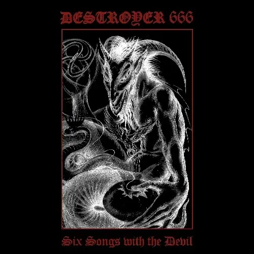 DESTRÖYER 666 · Six Songs with the Devil | GLASS TRANSPARENT LP (Black Metal Vinyl) · Picture 1