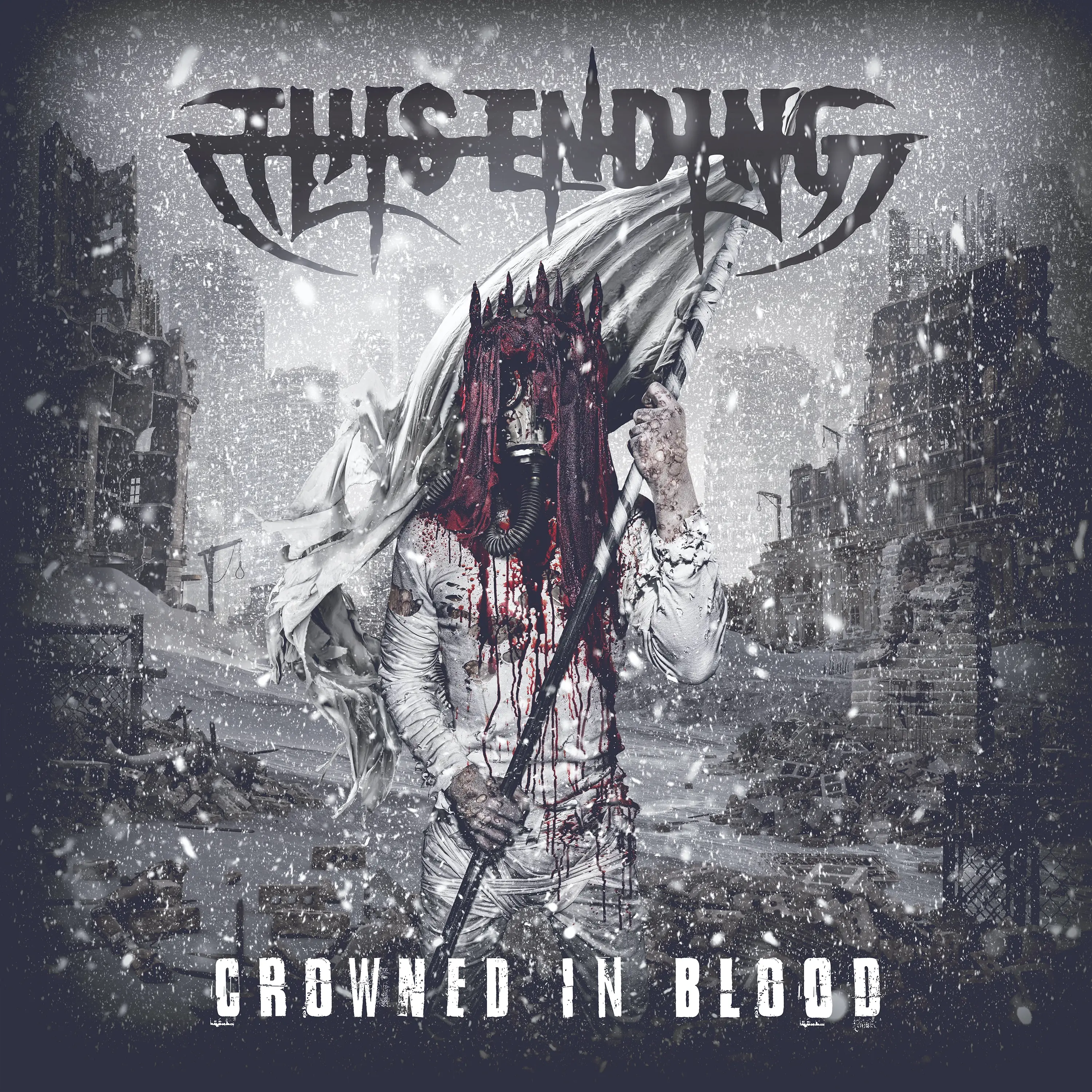 THIS ENDING · Crowned In Blood | WHITE/BLACK MARBLED LP (Death Metal Vinyl) · Picture 1