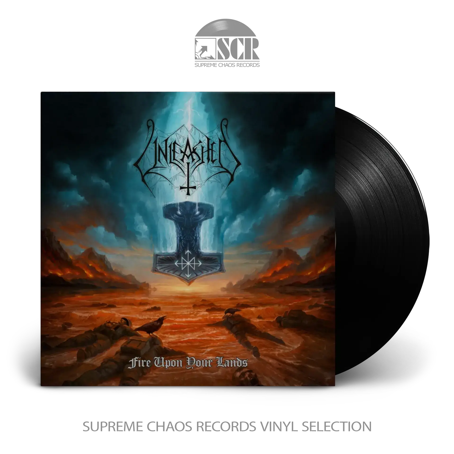 UNLEASHED · Fire Upon Your Lands | BLACK LP UNLEASHED · Fire Upon Your Lands | BLACK LP (Death Metal Vinyl)