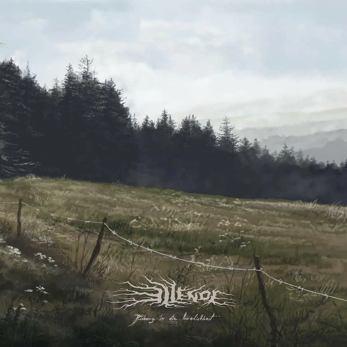 ELLENDE - Rückzug in die Innerlichkeit · GOLD/WHITE SWIRL LP · Picture 1 ELLENDE - Rückzug in die Innerlichkeit · GOLD/WHITE SWIRL LP (Black Metal Vinyl) · Picture 1