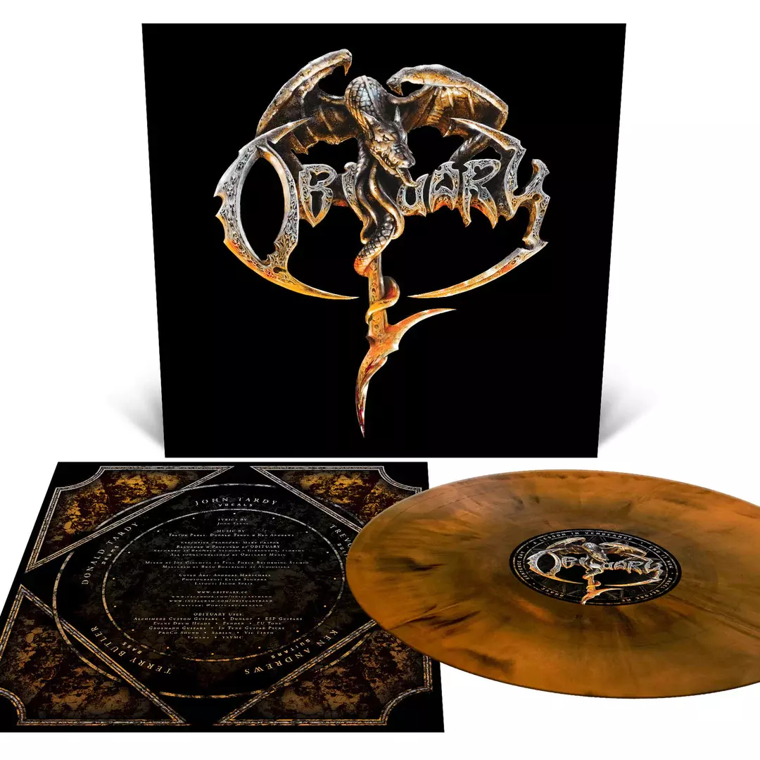 OBITUARY - Obituary · BLACK/HALLOWEEN ORANGE GALAXY MERGE LP (Death Metal Vinyl)