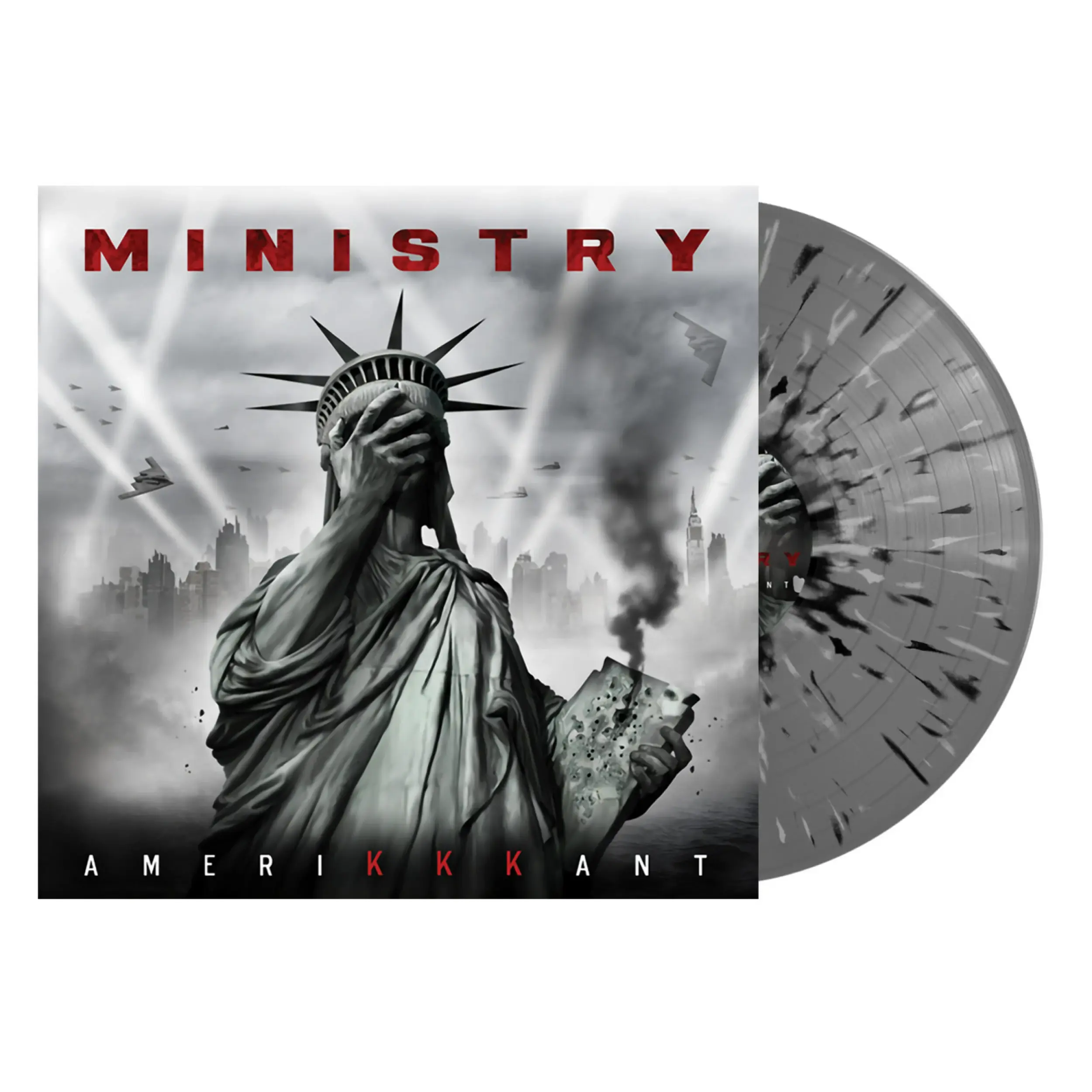 MINISTRY - AmeriKKKant · GREY/BLACK/WHITE SPLATTER LP