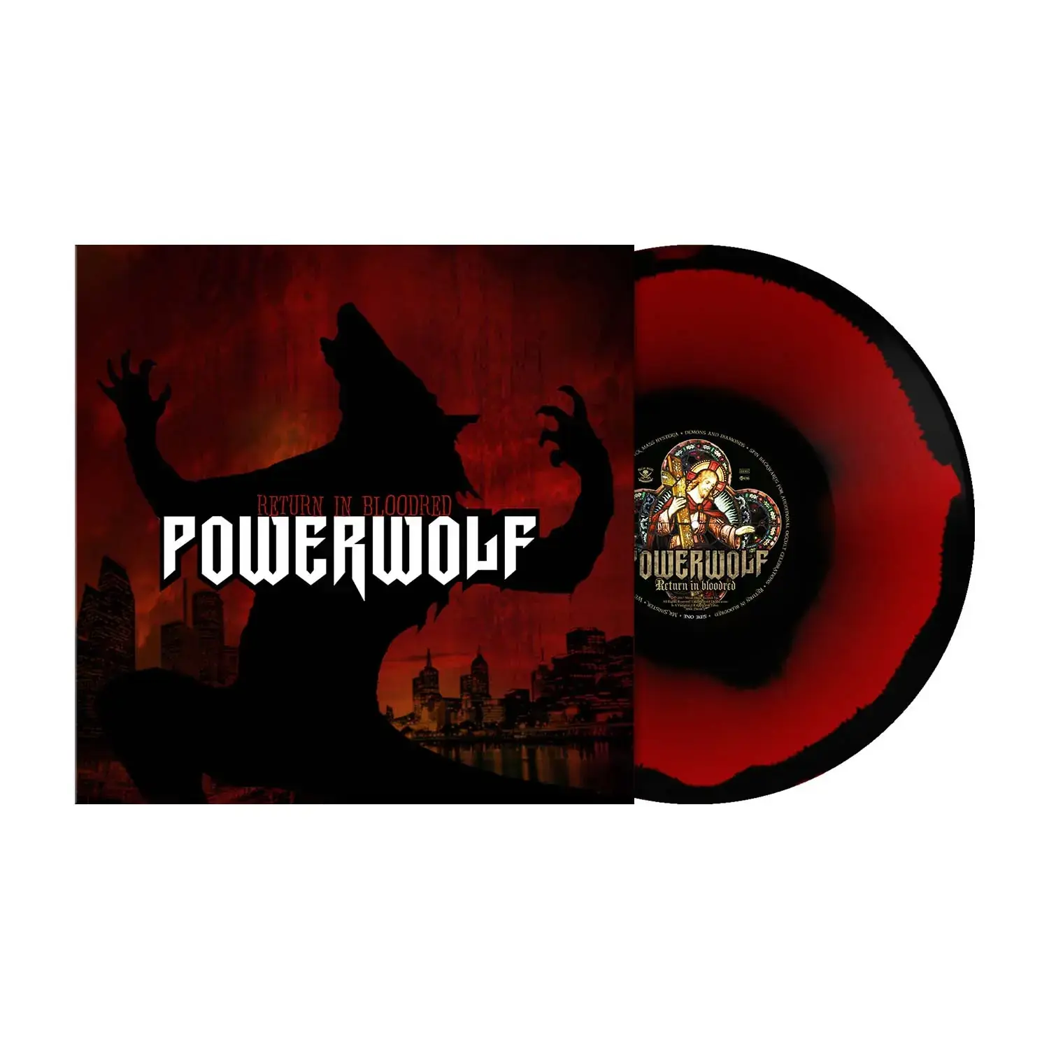 POWERWOLF - Return In Bloodred · RED BLACK CORONA LP POWERWOLF - Return In Bloodred · RED BLACK CORONA LP (Power Metal Vinyl)