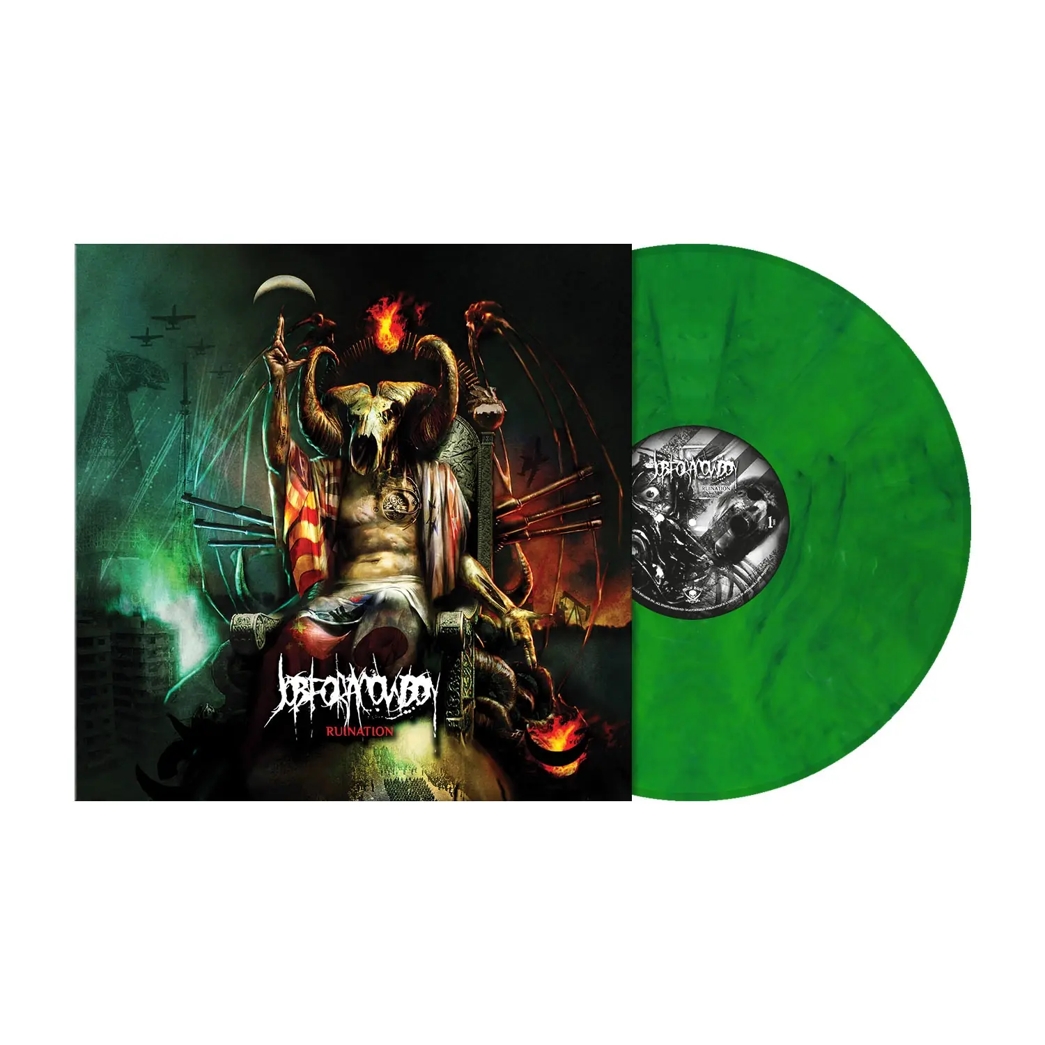 JOB FOR A COWBOY · Ruination | GREEN MARBLED LP JOB FOR A COWBOY · Ruination | GREEN MARBLED LP (Death Metal Vinyl)