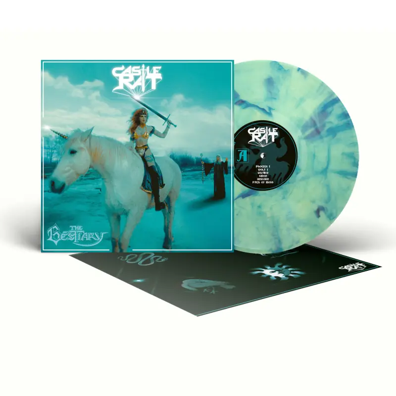 CASTLE RAT - The Bestiary · SEA GREEN/BLUE MARBLED LP (Heavy Metal/Epic Metal Vinyl)