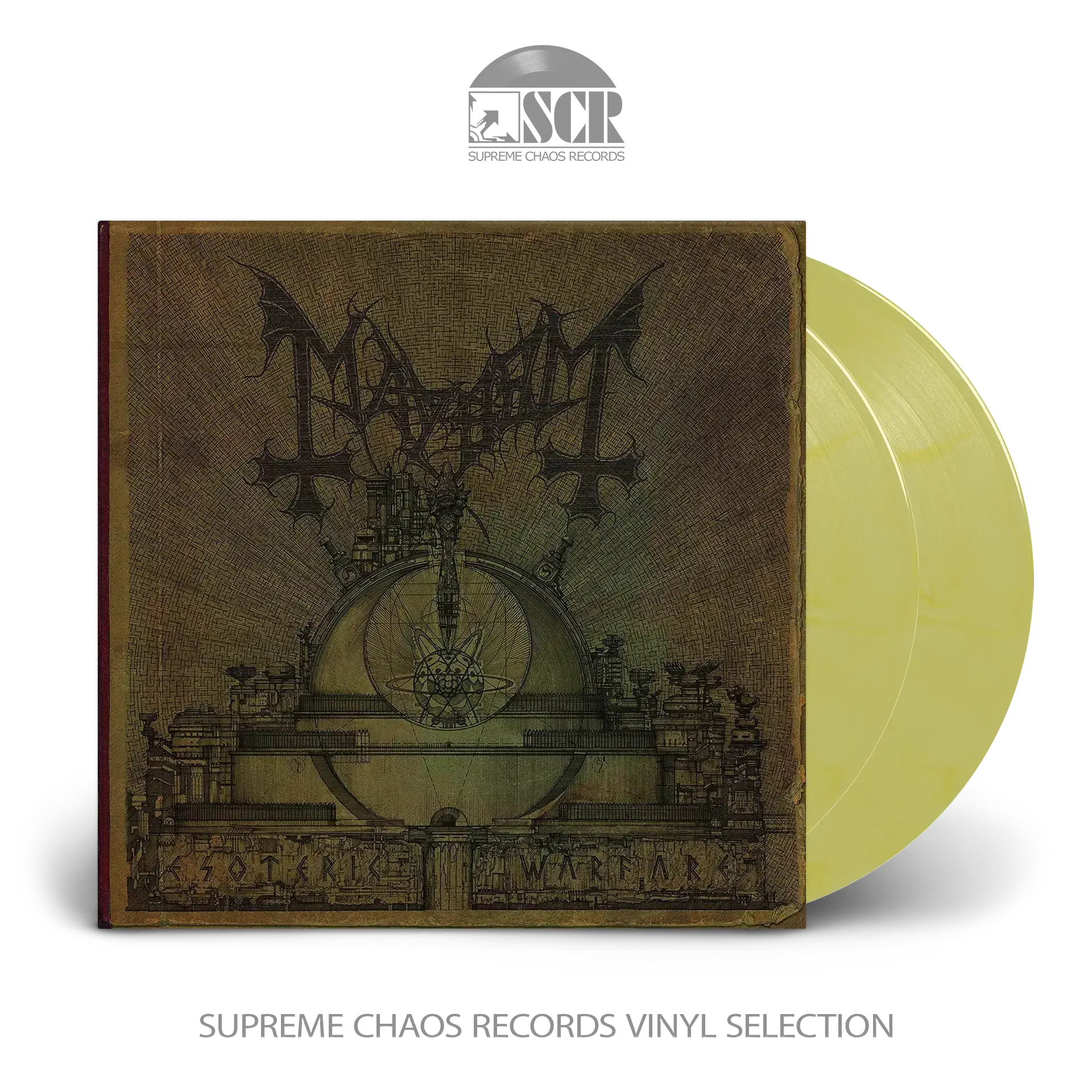 MAYHEM - Esoteric Warfare · WHITE/YELLOW 2LP MAYHEM - Esoteric Warfare · WHITE/YELLOW 2LP (Black Metal Vinyl)