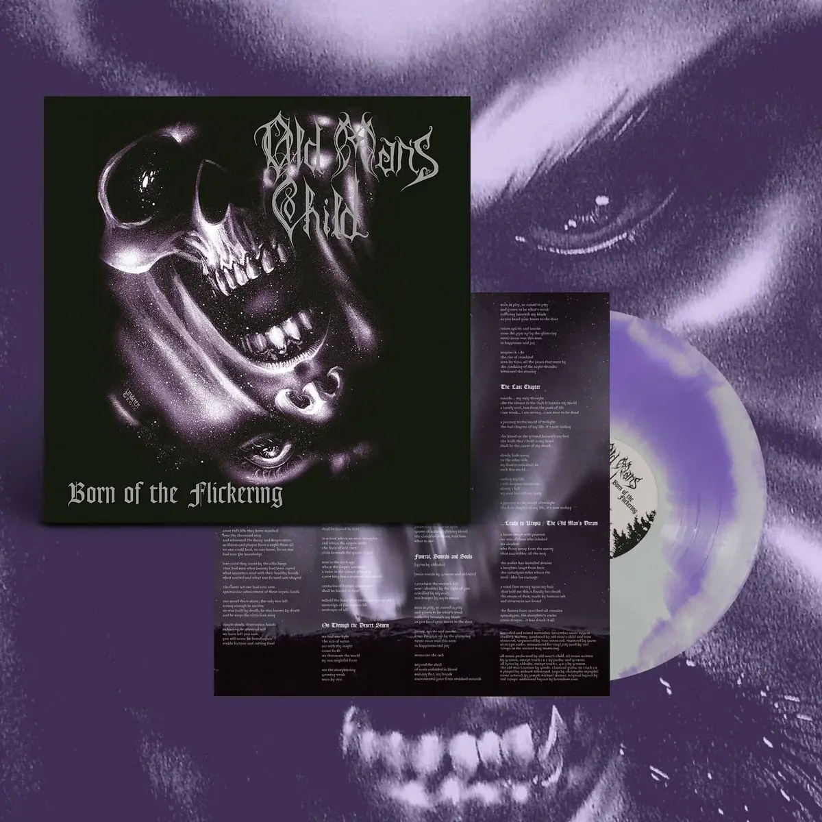 OLD MAN'S CHILD · Born Of The Flickering | CLEAR PURPLE/SILVER LP OLD MAN'S CHILD · Born Of The Flickering | CLEAR PURPLE/SILVER LP (Symphonic Black Metal Vinyl)