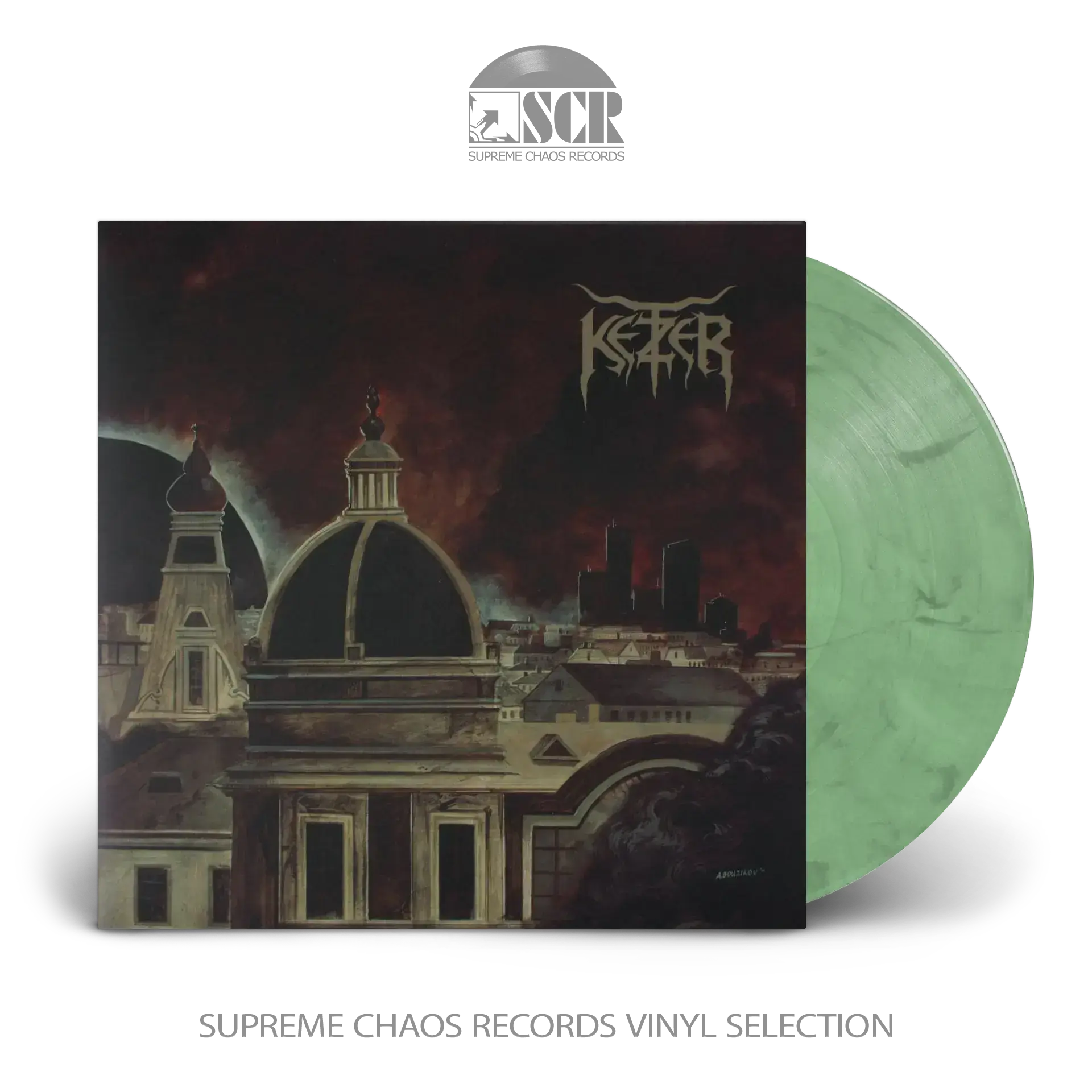 KETZER - Endzeit Metropolis · GREEN/WHITE LP KETZER - Endzeit Metropolis · GREEN/WHITE LP (Thrash Metal Vinyl)