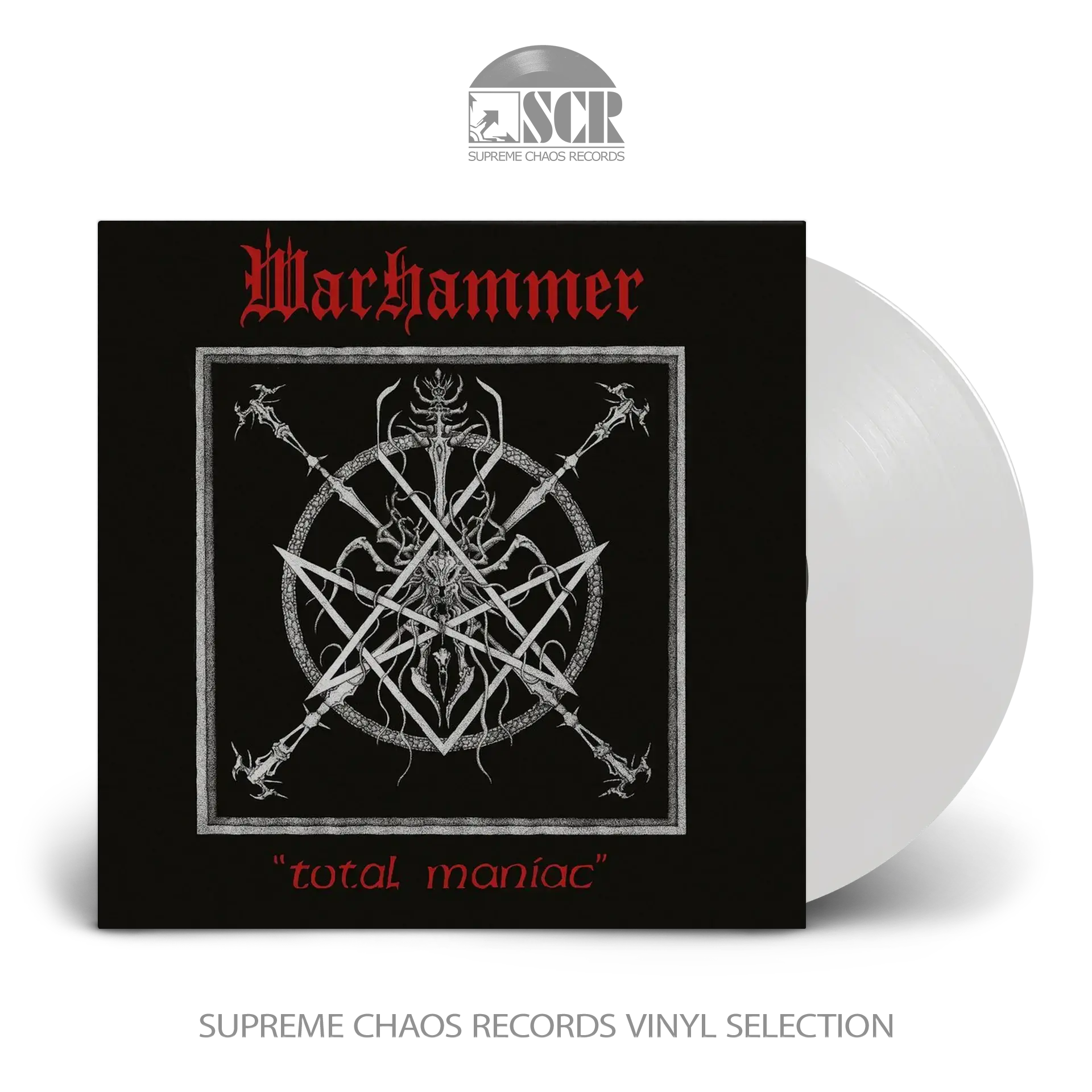 WARHAMMER - Total Maniac · WHITE LP WARHAMMER - Total Maniac · WHITE LP (Death Metal Vinyl)