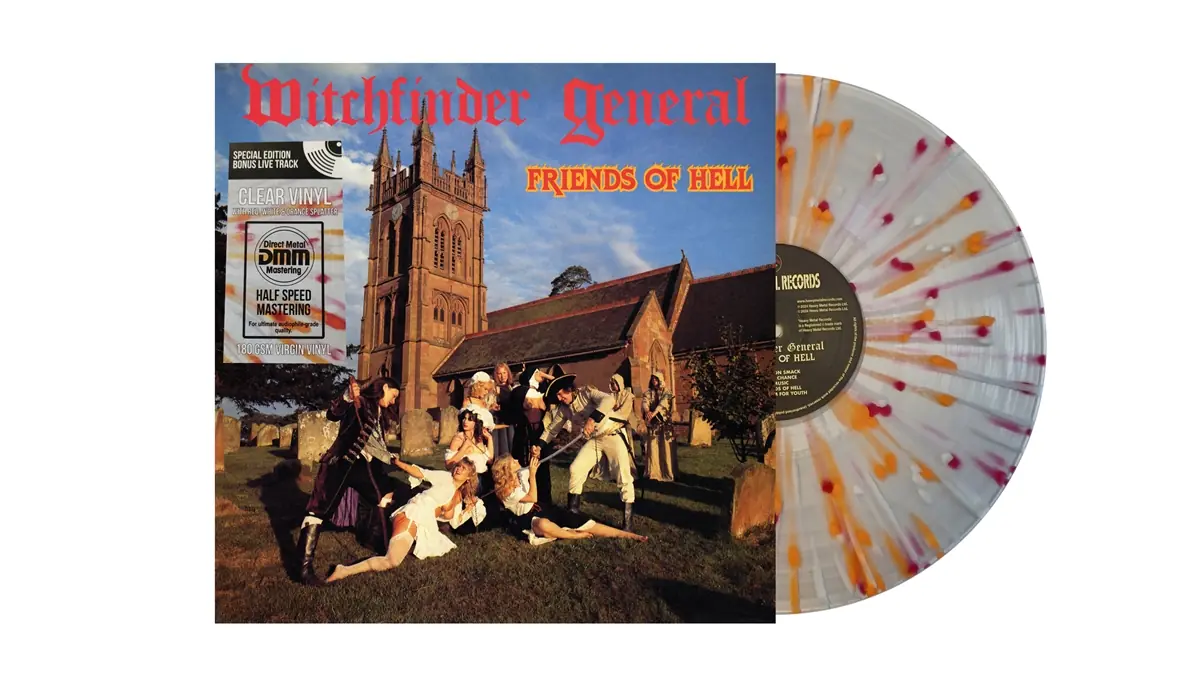 WITCHFINDER GENERAL - Friends Of Hell · CLEAR/RED/ORANGE/WHITE SPLATTER LP