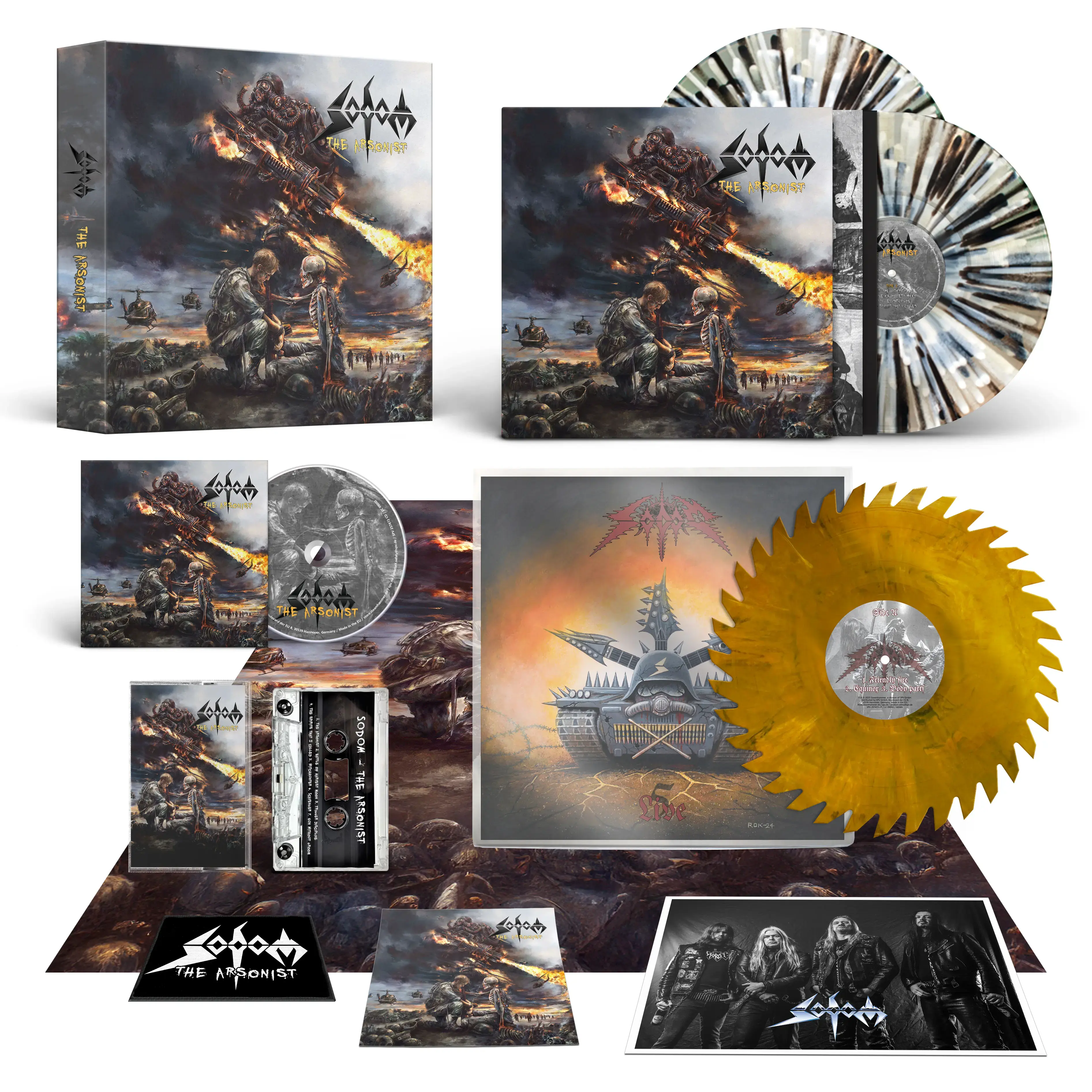 SODOM - The Arsonist · SPLATTER 2LP+EP BOX SET SODOM - The Arsonist · SPLATTER 2LP+EP BOX SET (Thrash Metal Vinyl)