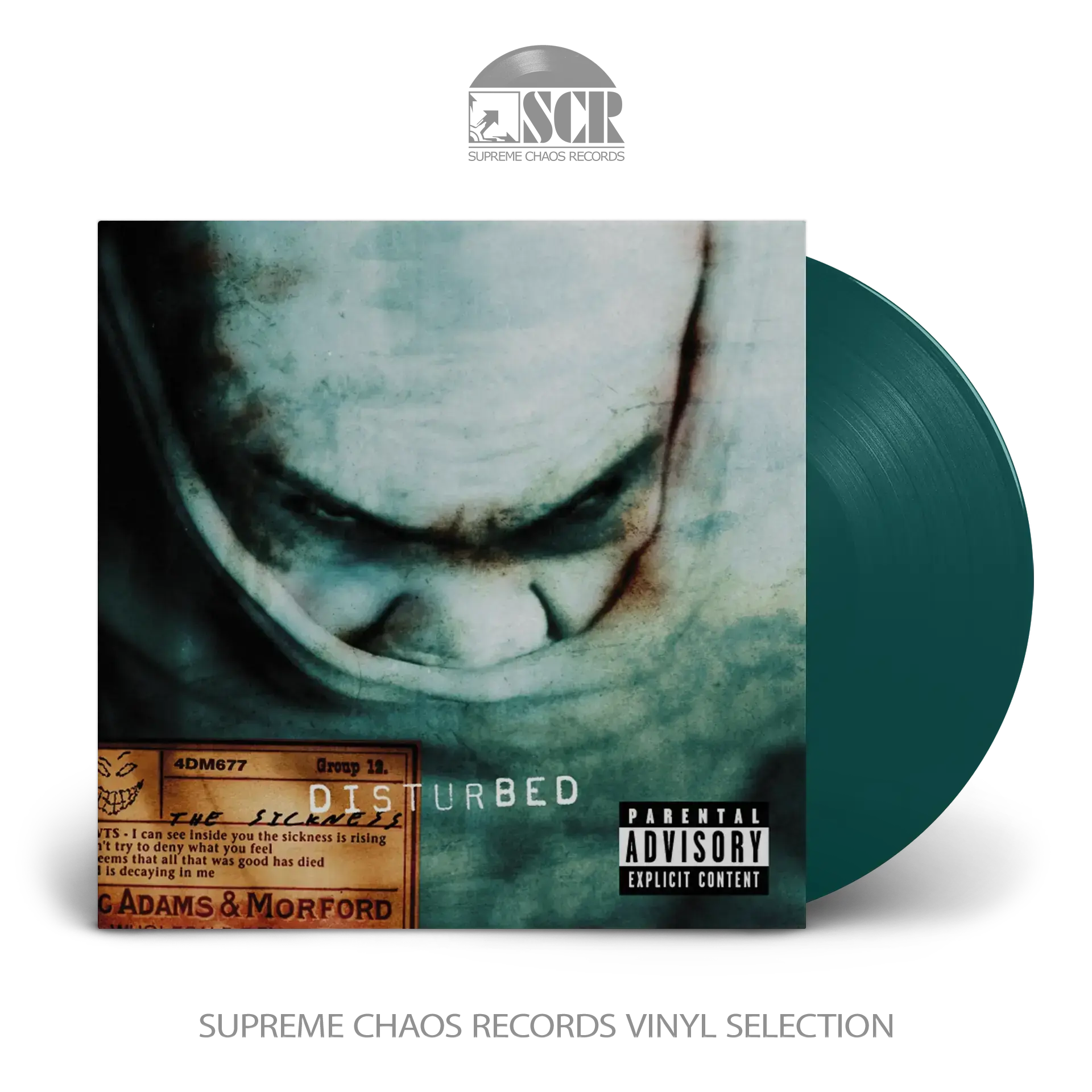 DISTURBED · The Sickness (25th Anniversary Edition) | GREEN LP DISTURBED · The Sickness (25th Anniversary Edition) | GREEN LP (Hardrock/Heavy Metal/New Metal Vinyl)