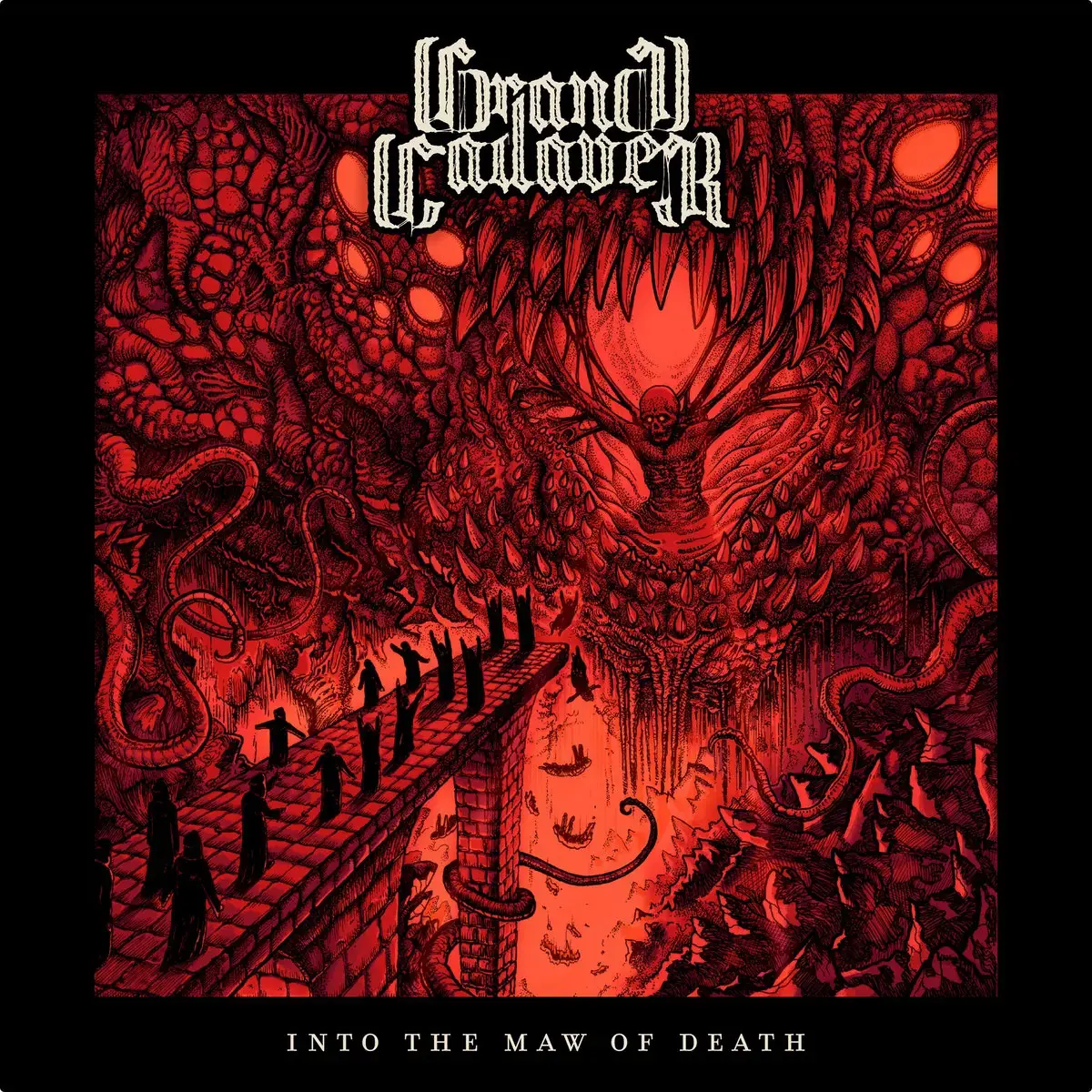 GRAND CADAVER - Into The Maw Of Death · RED MARBLED LP (Death Metal Vinyl) · Picture 1