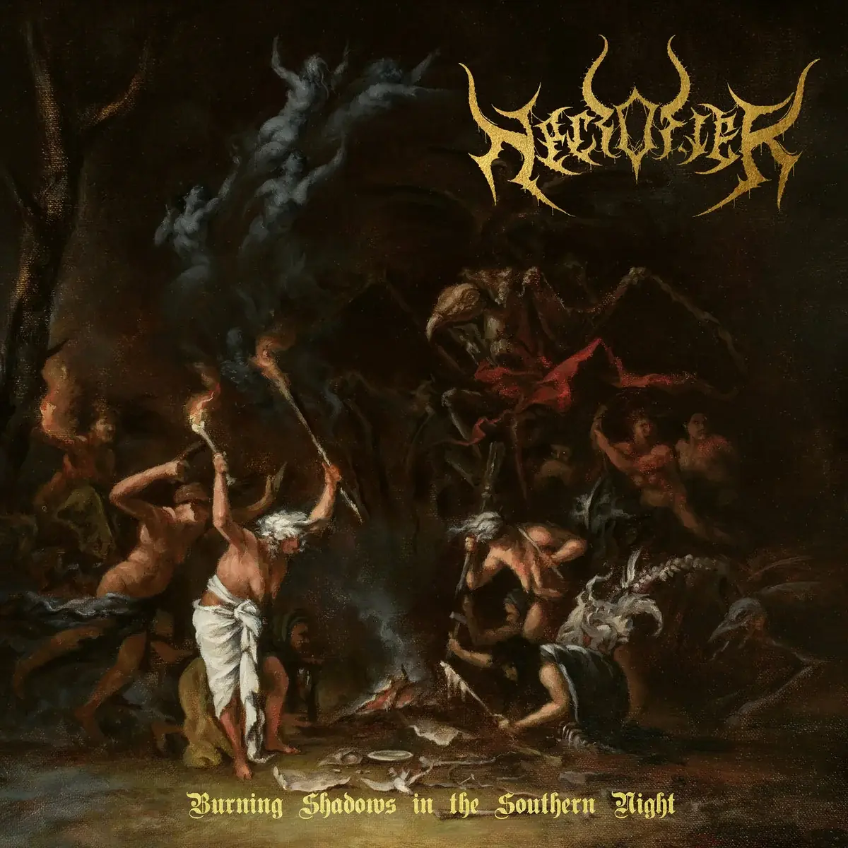 NECROFIER · Burning Shadows in the Southern Night | BLACK LP (Black Metal Vinyl) · Picture 1