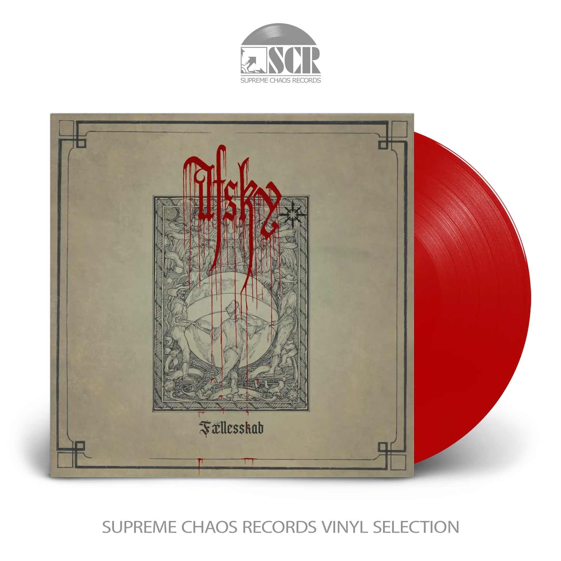 AFSKY · Fællesskab (Re-Release) | RED LP (Black Metal Vinyl)
