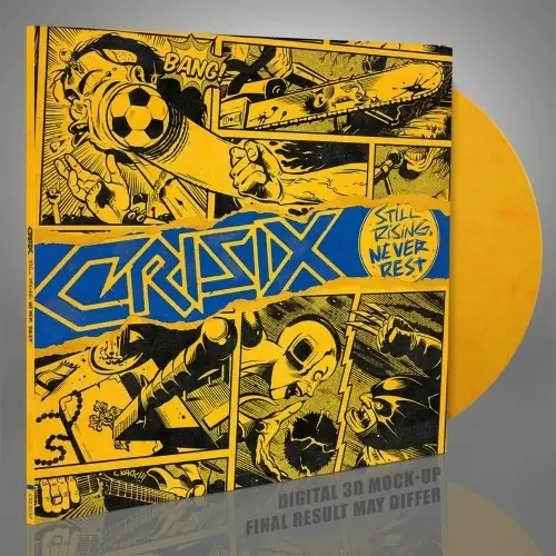 CRISIX - Still Rising... Never Rest · YELLOW/RED/ORANGE MARBLED LP