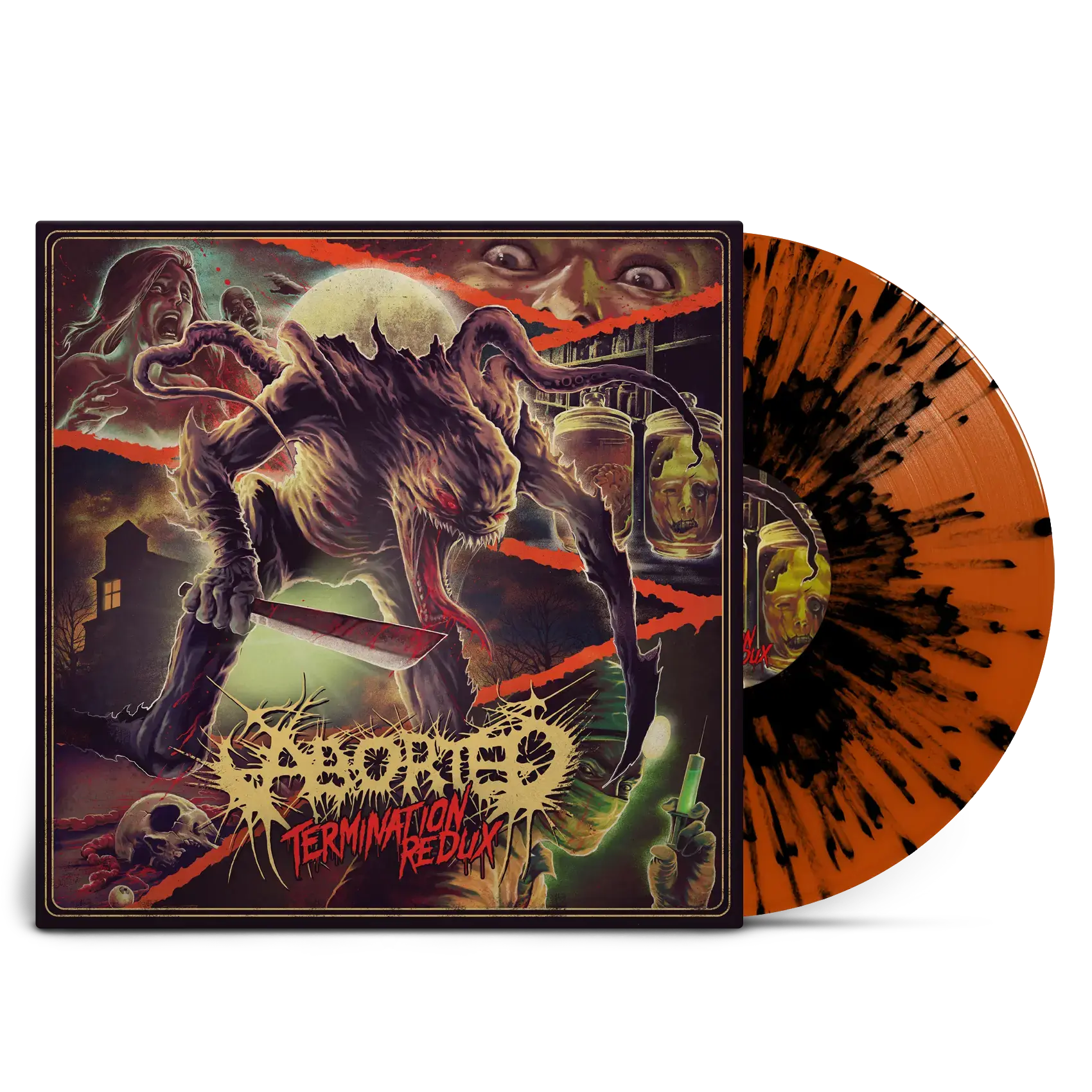 ABORTED · Termination Redux | ORANGE/BLACK SPLATTER LP (Death Metal/Grindcore Vinyl)
