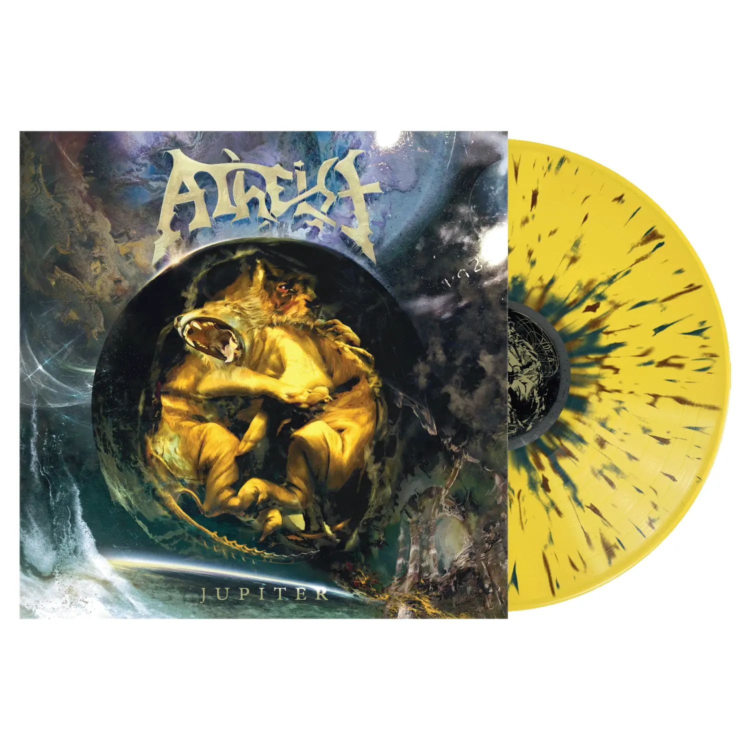 ATHEIST · Jupiter | YELLOW/BLUE/BROWN SPLATTER LP (Death Metal Vinyl)